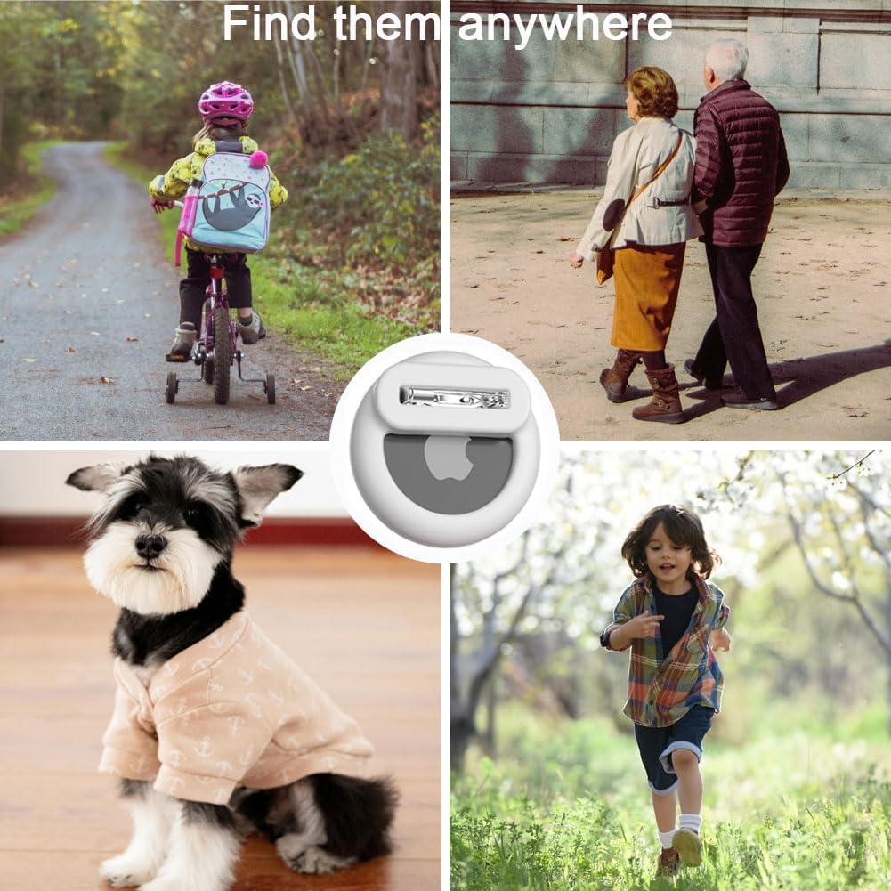 Soportes para AirTag Alsukeay - 4 Piezas Silicona Seguridad