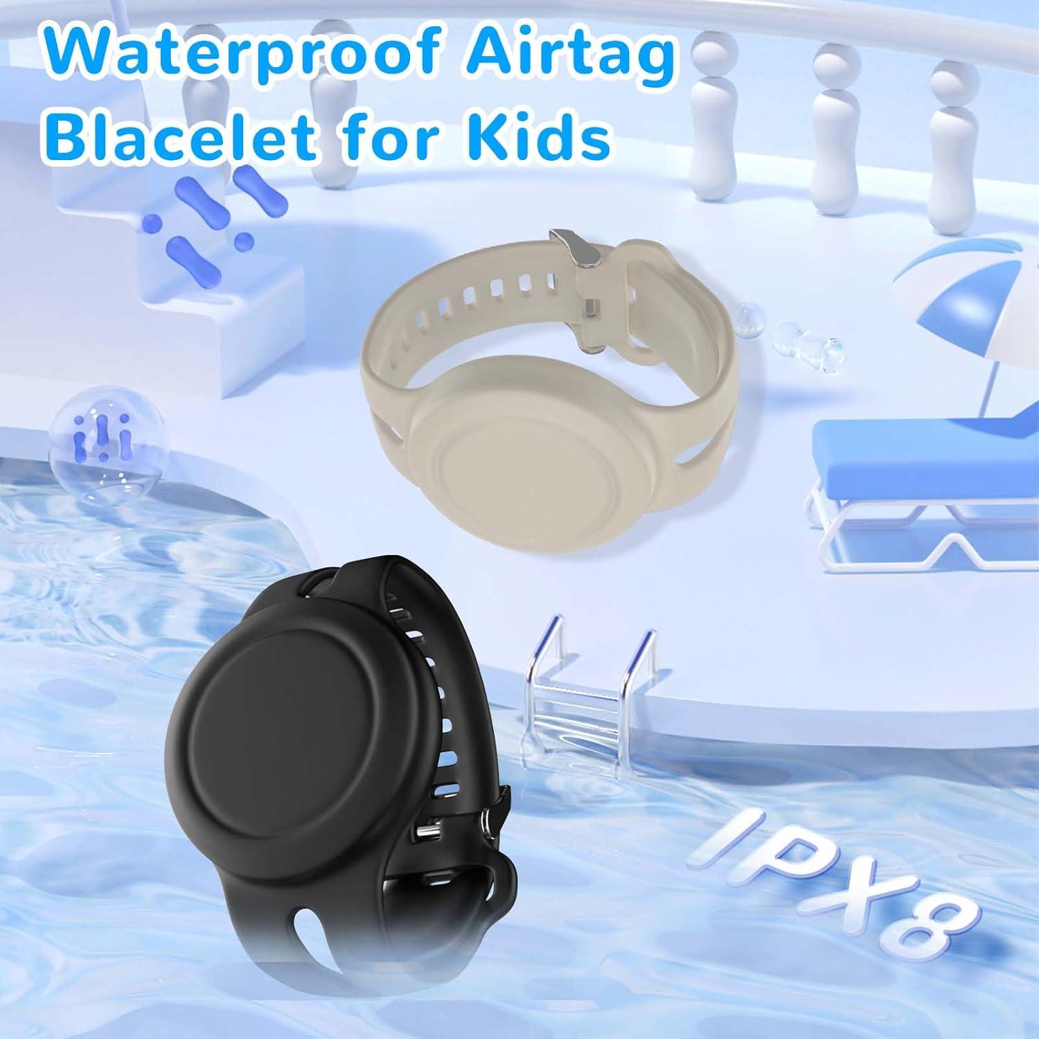 Paquete de 2 Pulseras AirTag FGERWZ Impermeables Niños