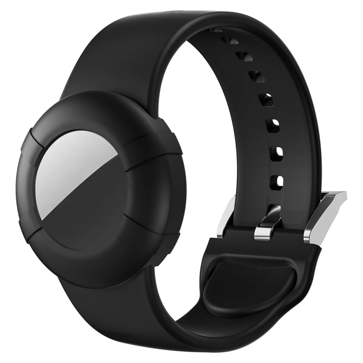 Pulsera de Silicona NewJourney para AirTag - Ajustable Negro