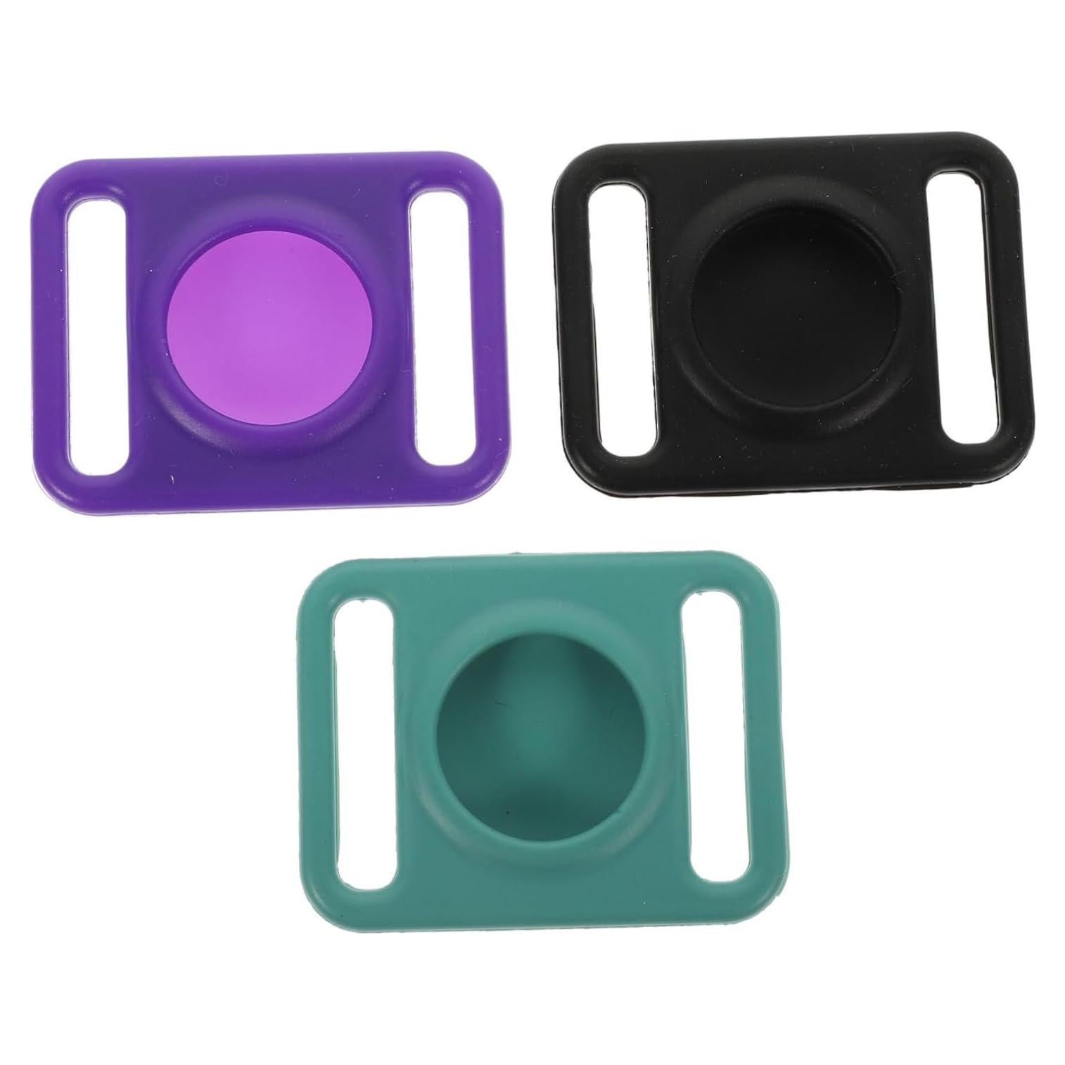 HOMSFOU Air Tag Case Pet Sleeve Protective Cover for Air Tag Silicone Easy to Install Dog Friendly