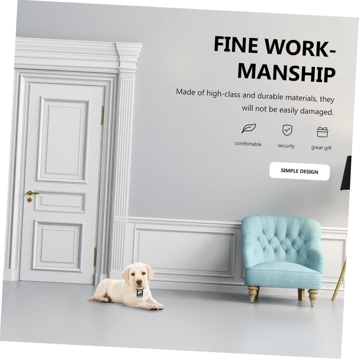 HOMSFOU Air Tag Case Pet Sleeve Protective Cover for Air Tag Silicone Easy to Install Dog Friendly