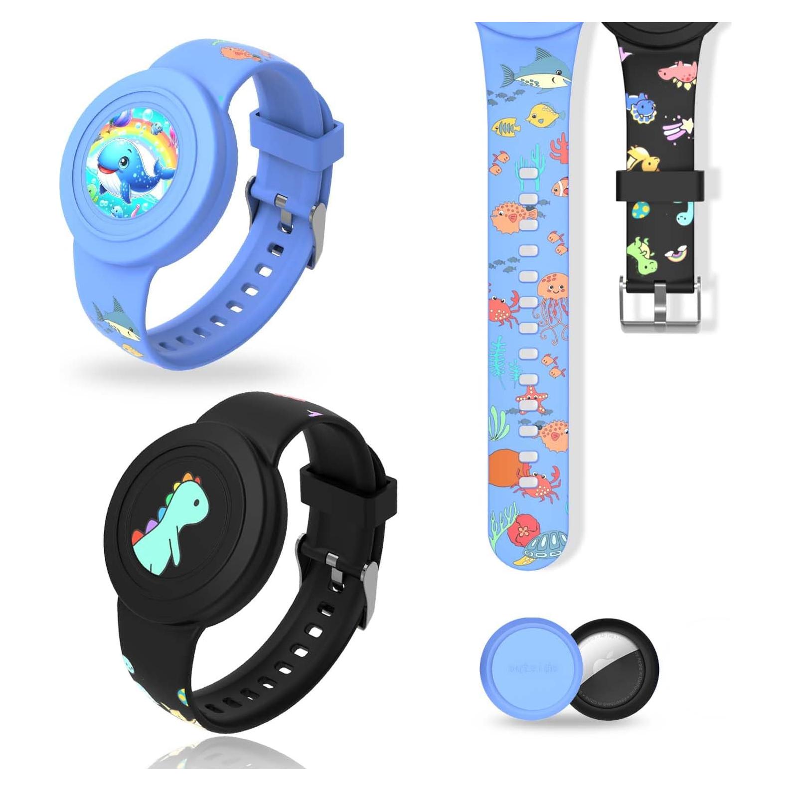 2 Pulseras de Silicona para AirTag Niños BIQIRE Impermeables