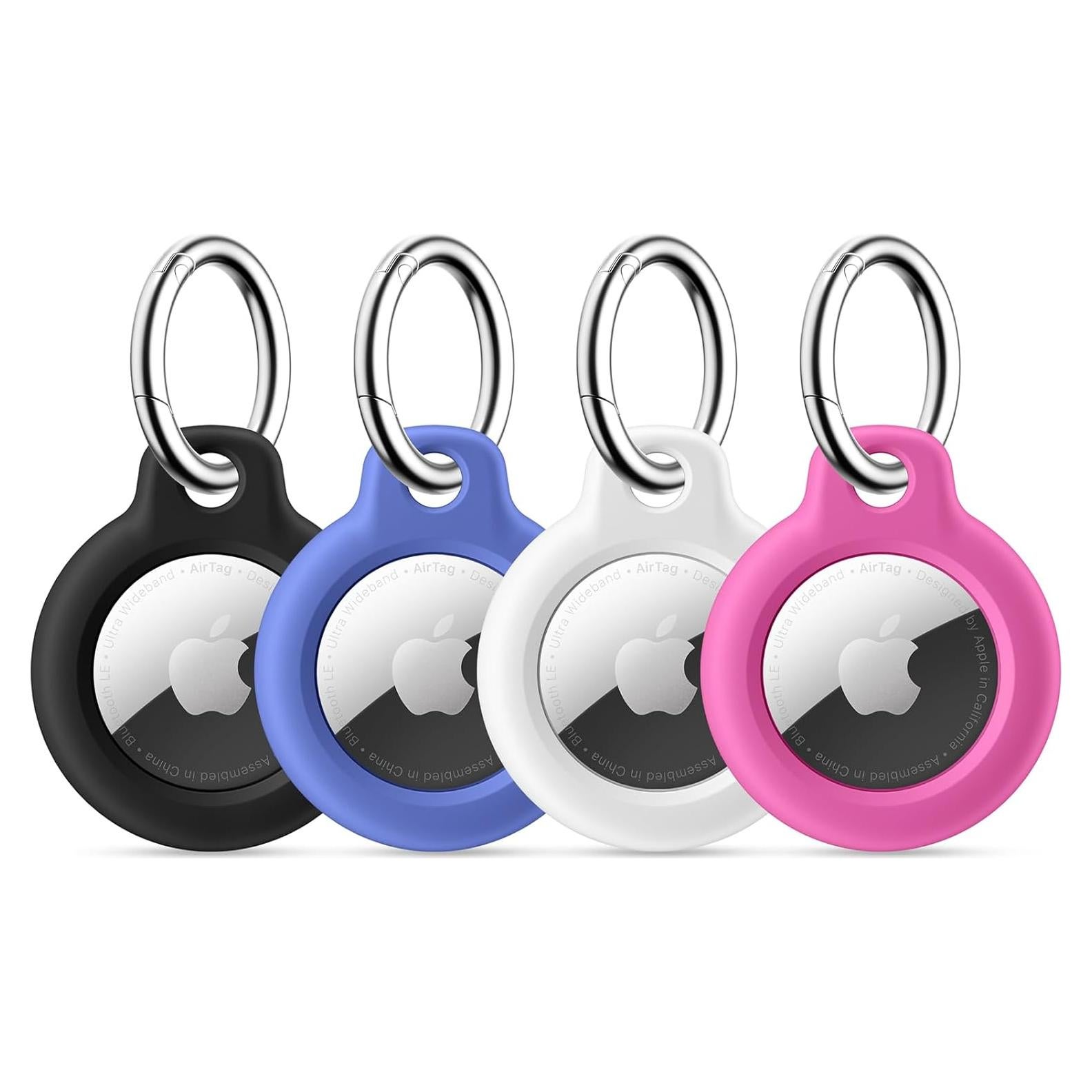 Funda protectora Maledan para AirTag con llavero 4 Pack