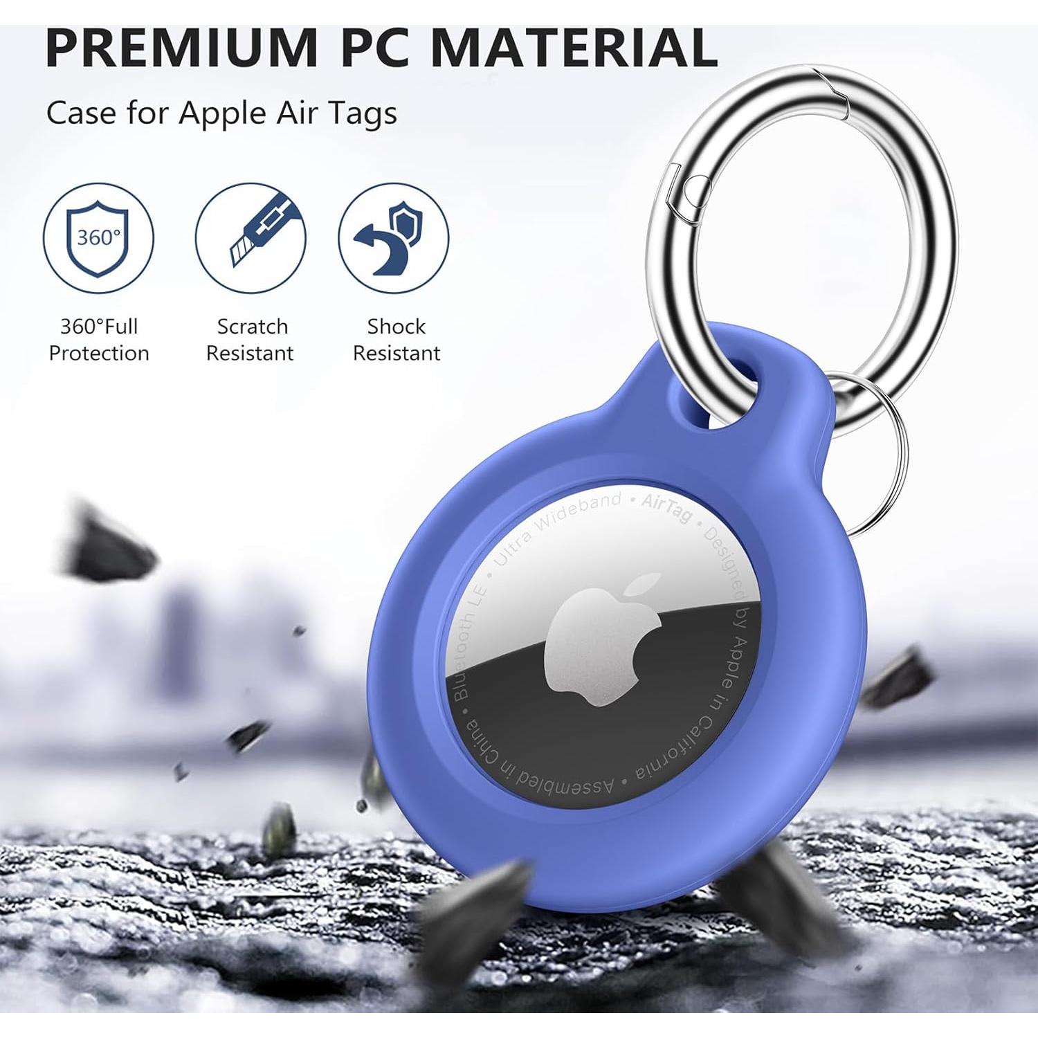 Funda protectora Maledan para AirTag con llavero 4 Pack
