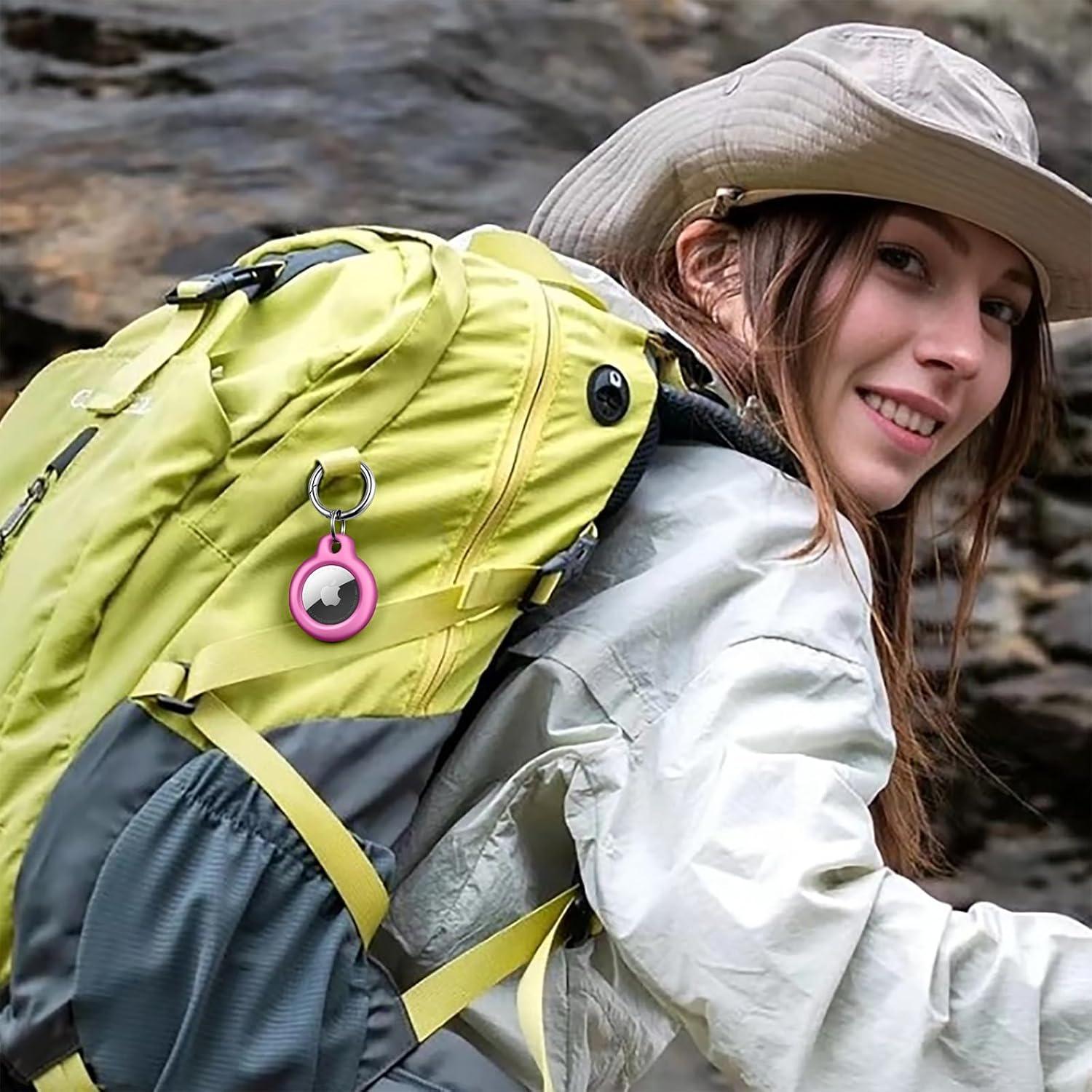 Funda protectora Maledan para AirTag con llavero 4 Pack