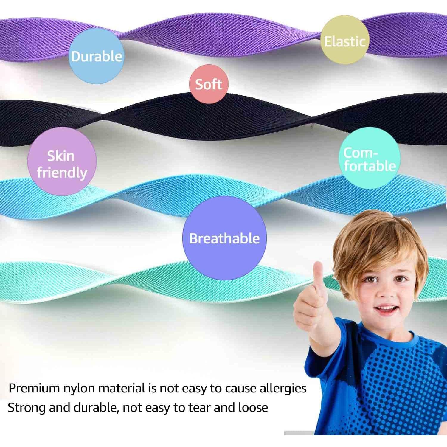 Paquete de 4 pulseras Airtag ThingsBag para niños Negro