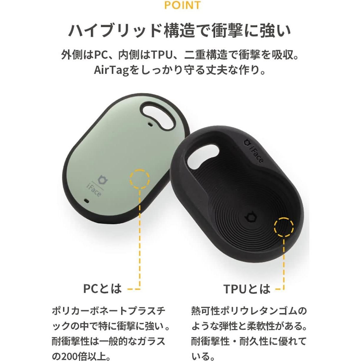 Funda iFace First Class para AirTag con anillo - Negro