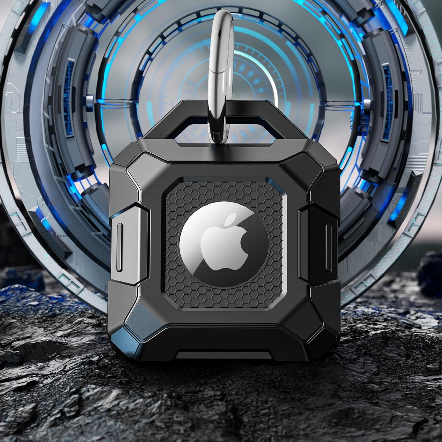 Soporte impermeable para llavero Beydoa para Airtag Negro