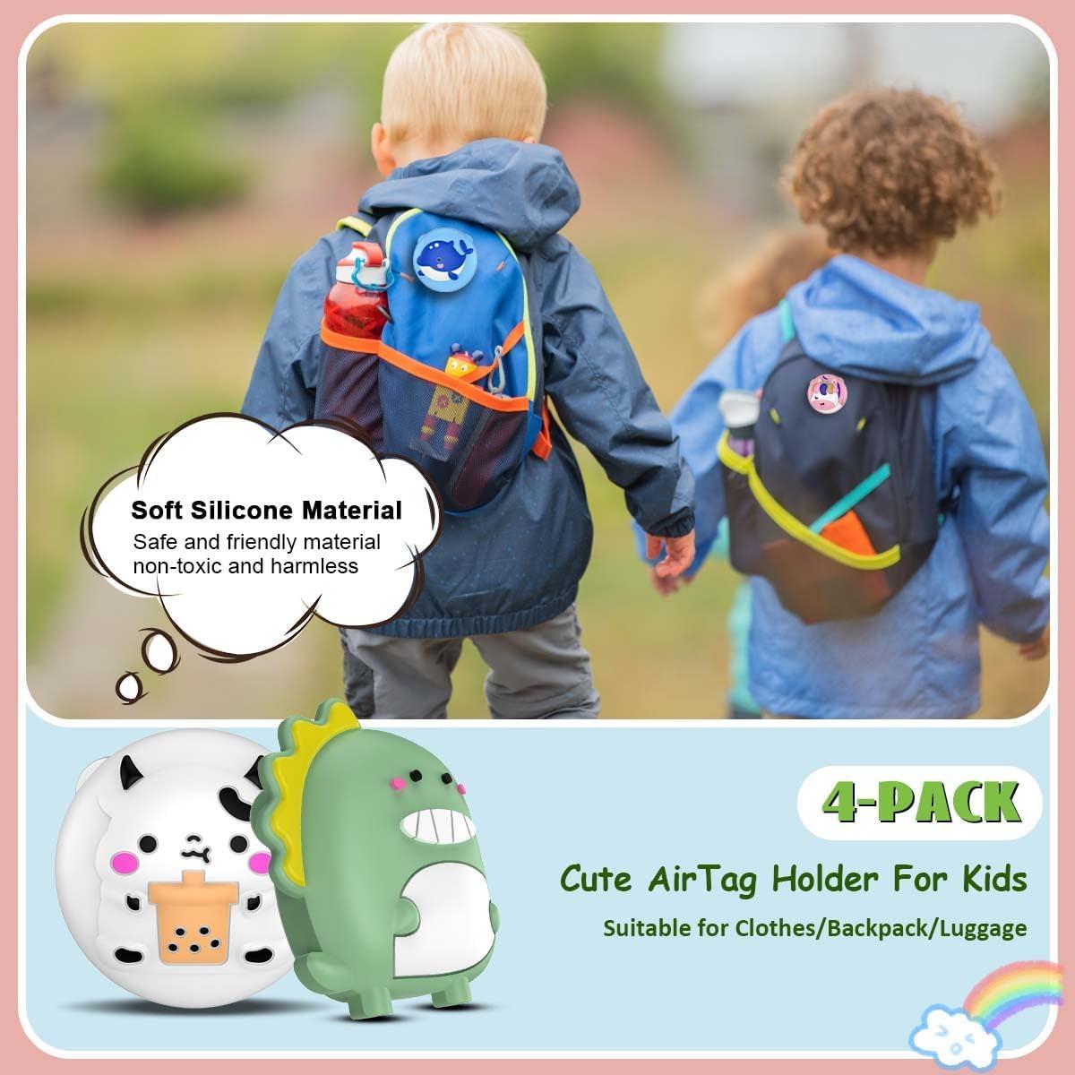 Soportes de Silicona para AirTag BIQIRE - 4 Piezas Impermeables