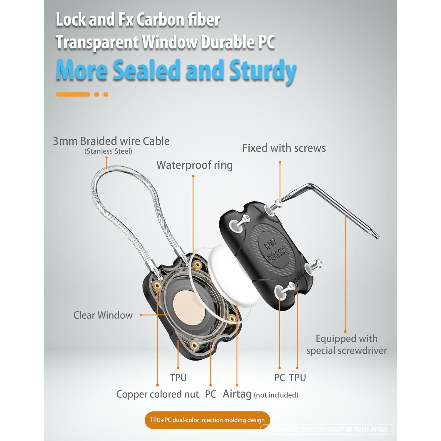 Paquete de 4 Soportes para Airtag DEERLET Impermeables