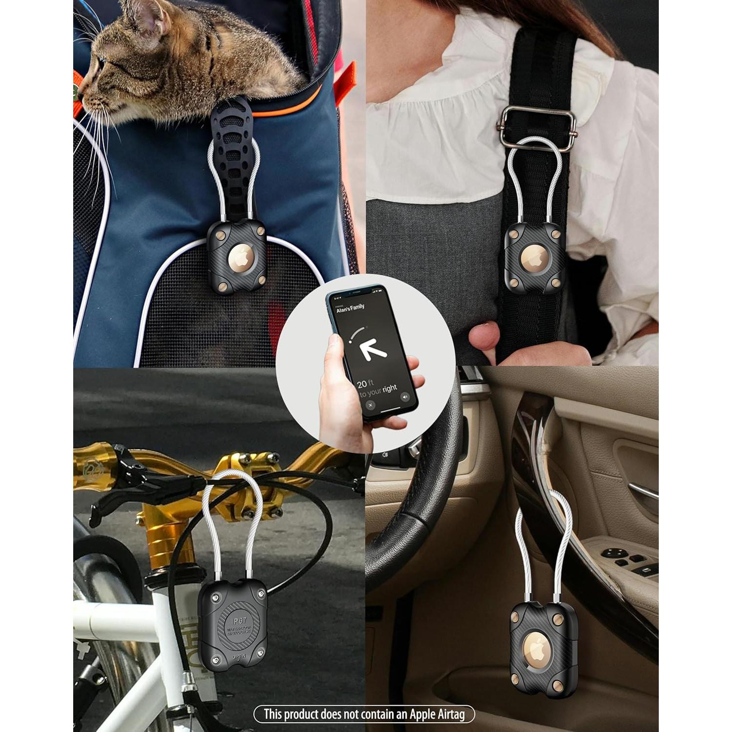 Paquete de 4 Soportes para Airtag DEERLET Impermeables