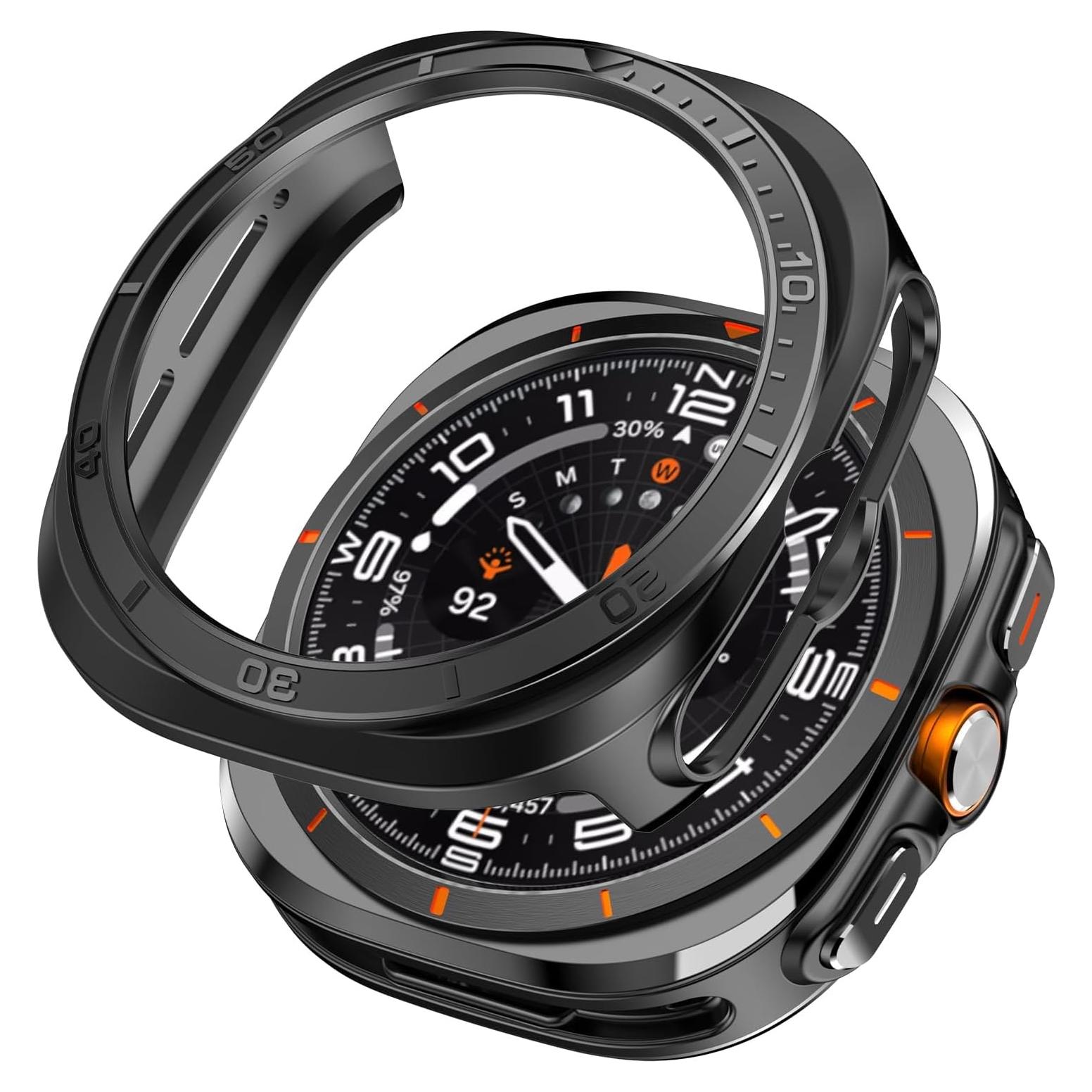 Funda Rugged AMANECER para Galaxy Watch 7 Ultra 47MM - Negro