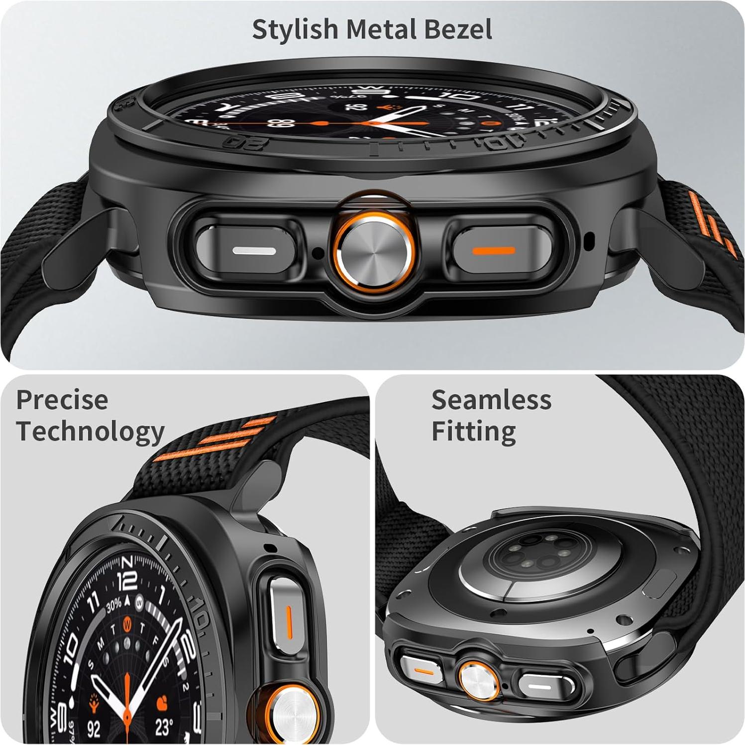 Funda Rugged AMANECER para Galaxy Watch 7 Ultra 47MM - Negro