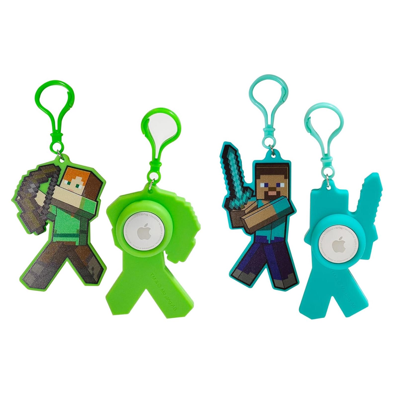 Soporte para AirTag LUV HER 2 Pack Silicona Azul Verde