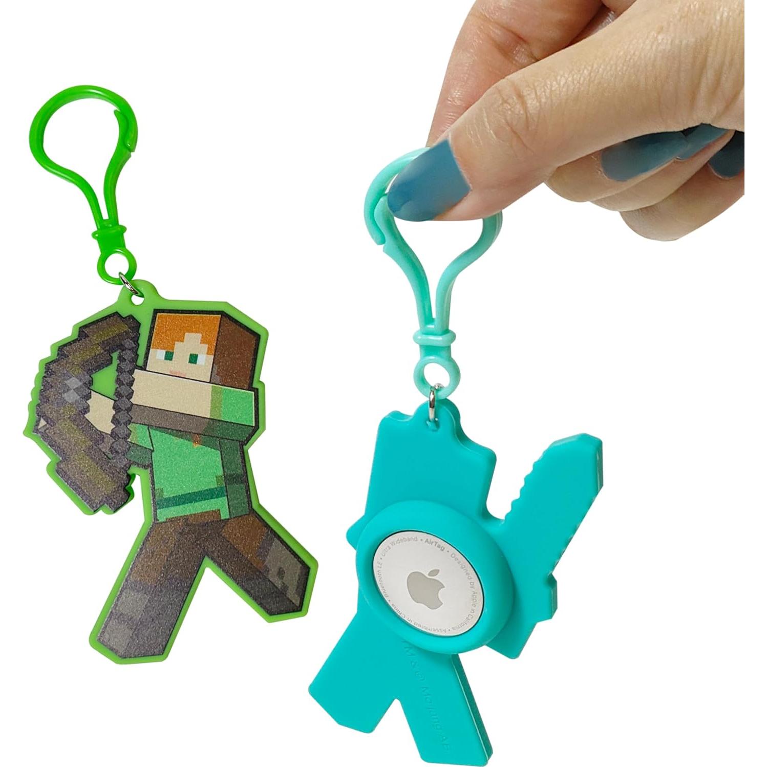 Soporte para AirTag LUV HER 2 Pack Silicona Azul Verde