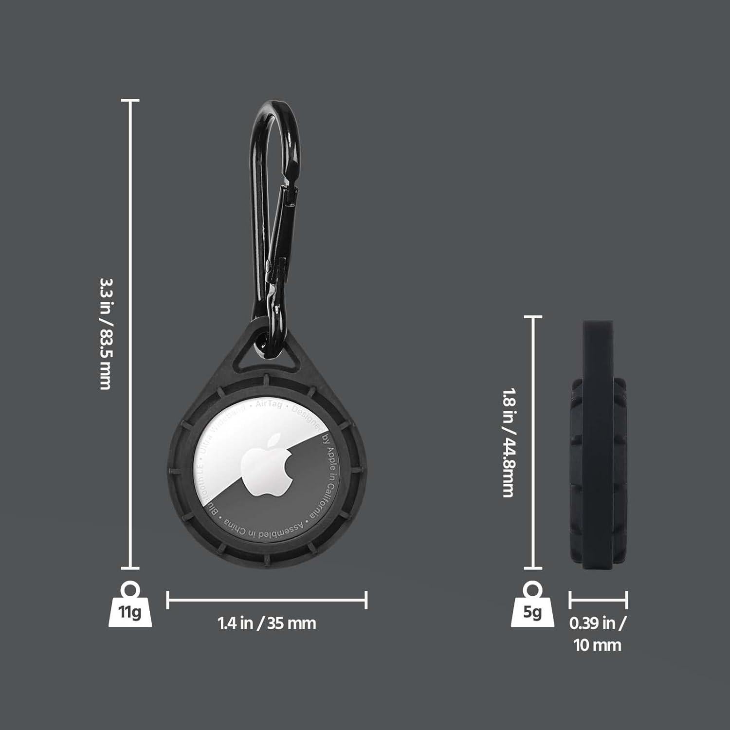 Pelican Soporte y Funda para AirTag - 4 Piezas, Negro