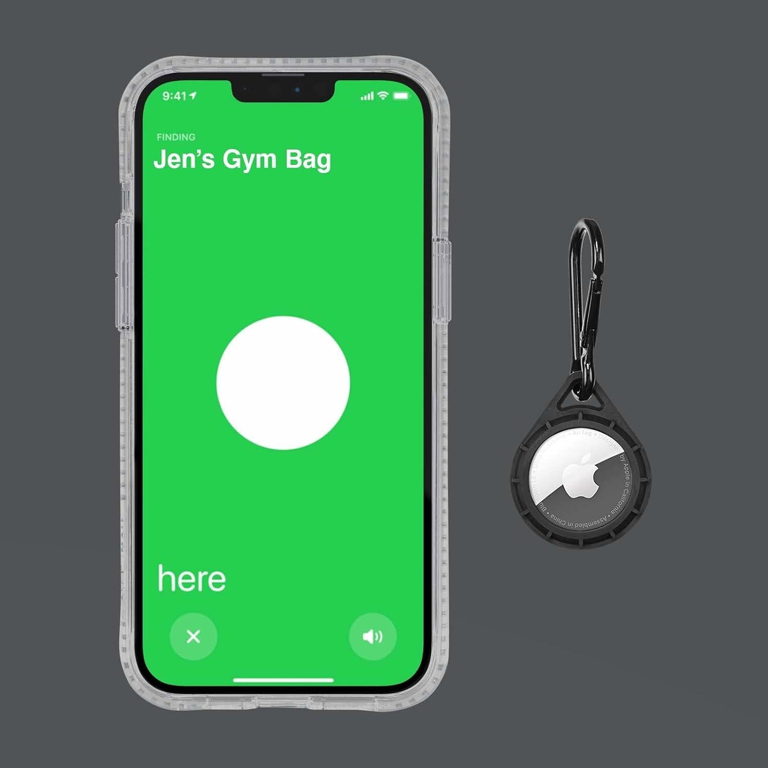 Pelican Soporte y Funda para AirTag - 4 Piezas, Negro