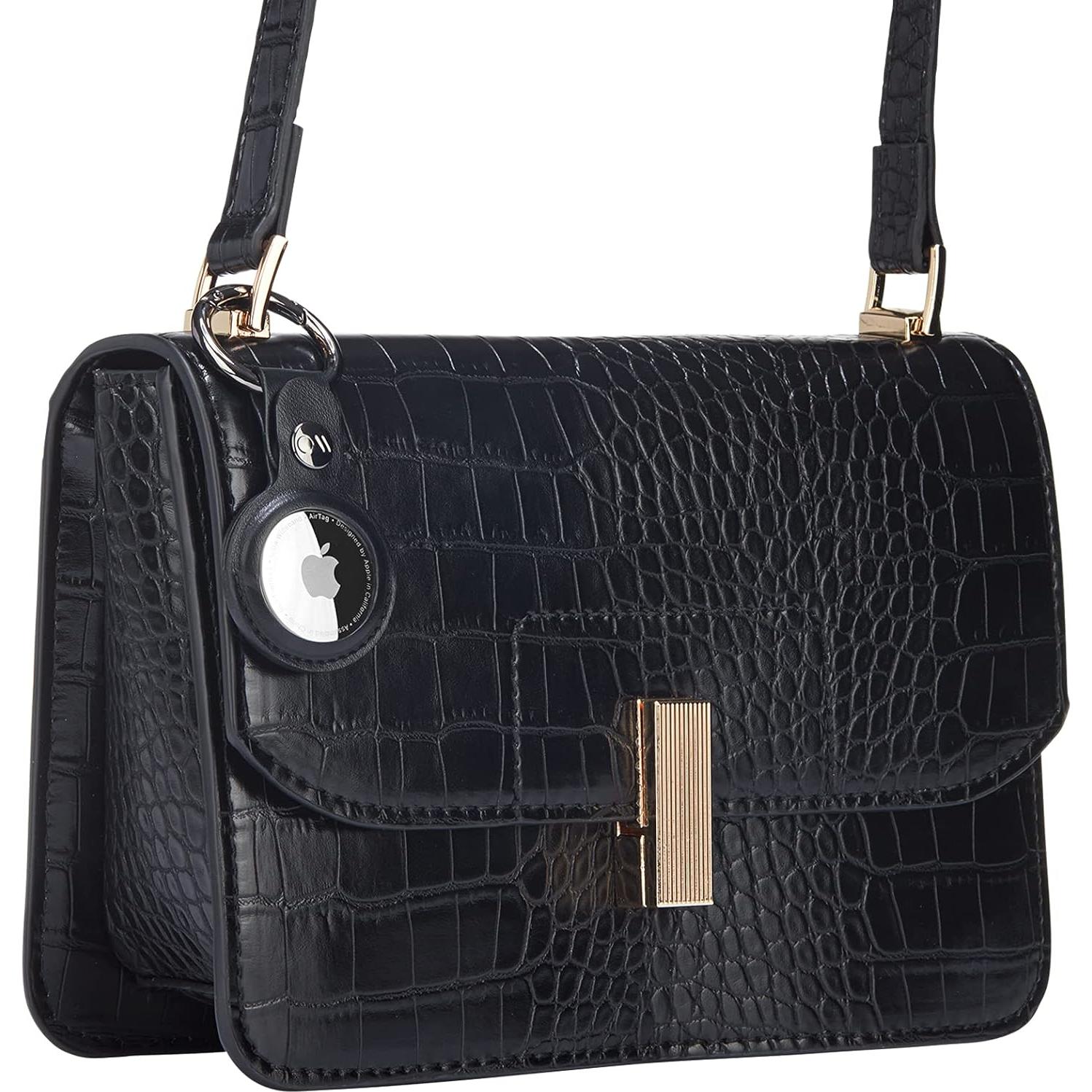 Funda para llavero AirTag Case-Mate - Cuero vegano Negro