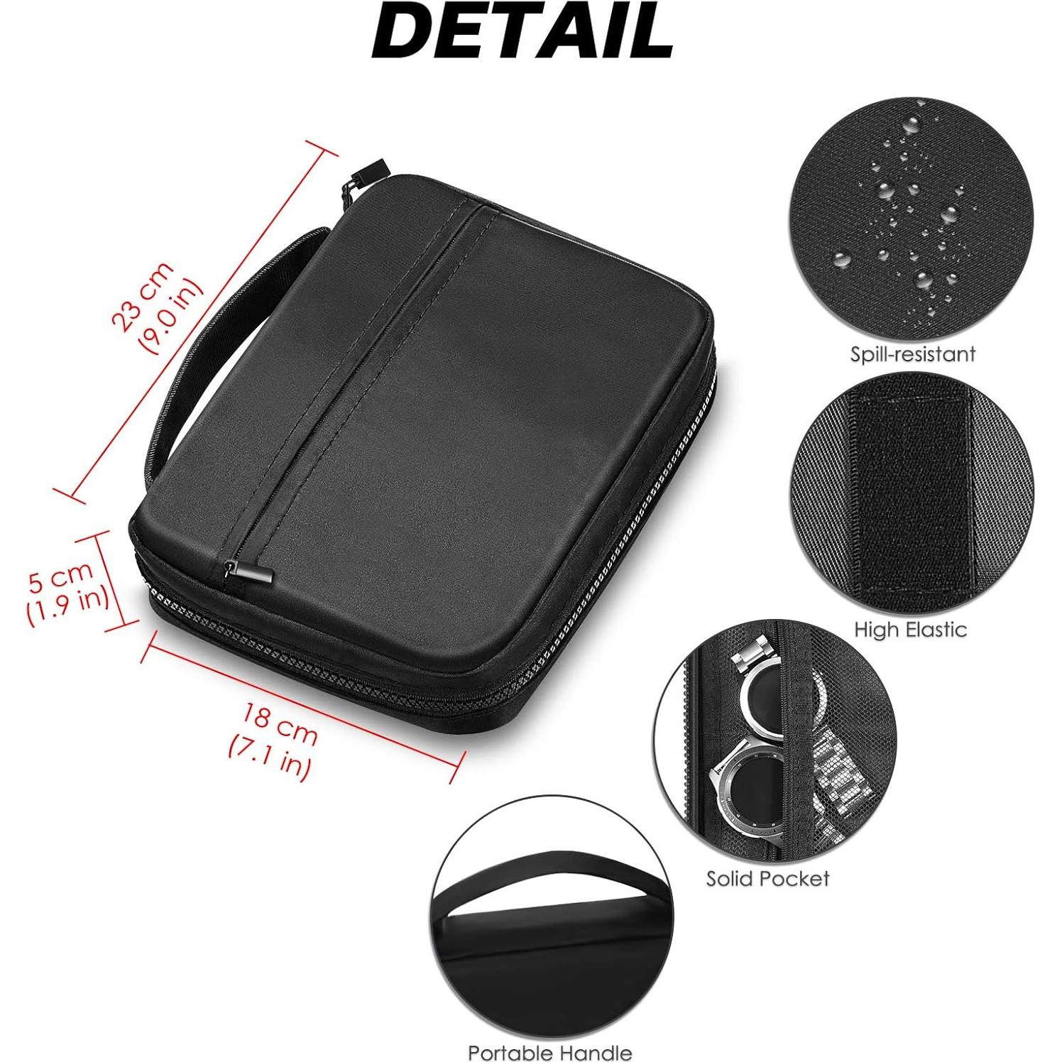 Organizador Fintie para Correas de Reloj Negro Compacto