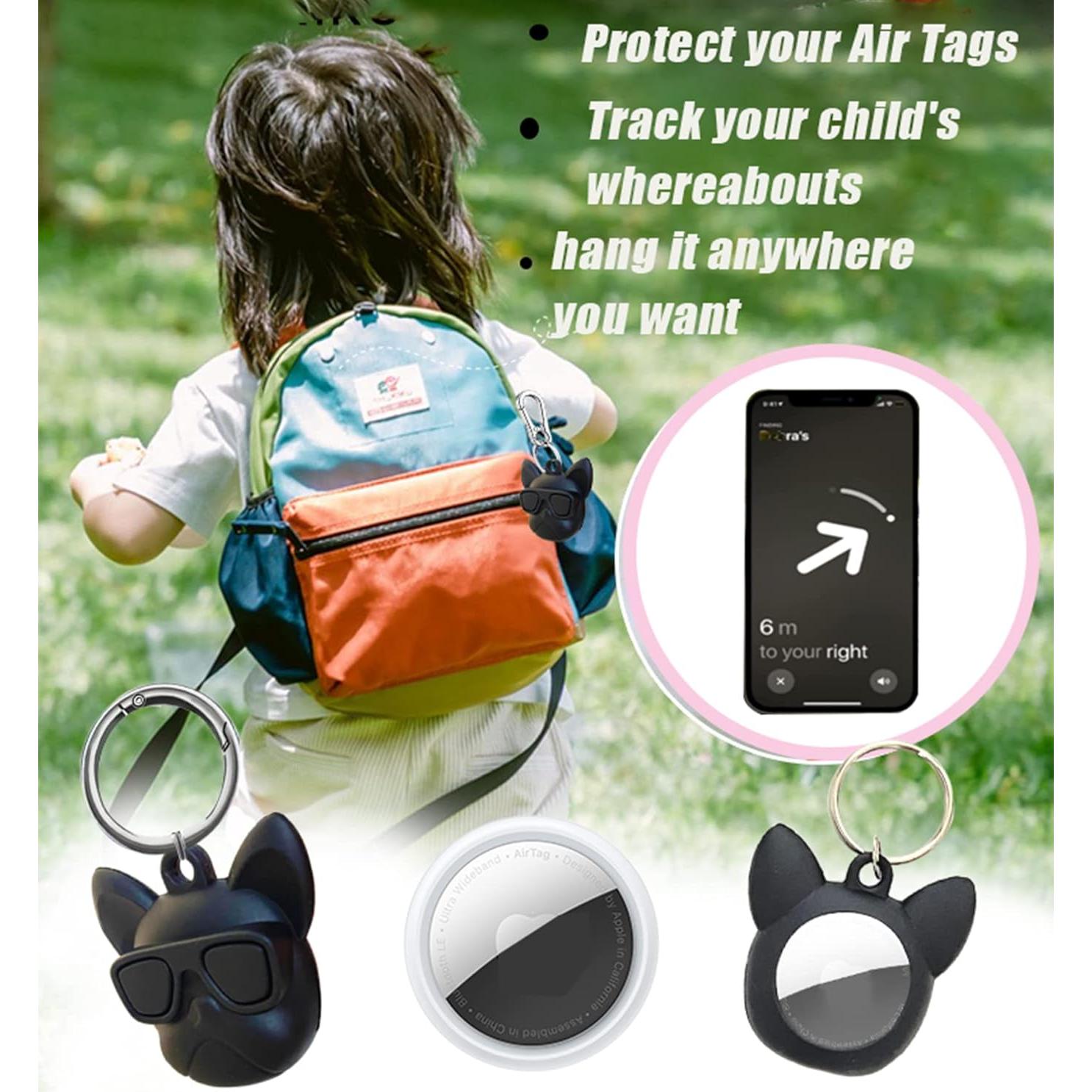 Soporte impermeable para Air Tag LIUDRUDN Bulldog Francés