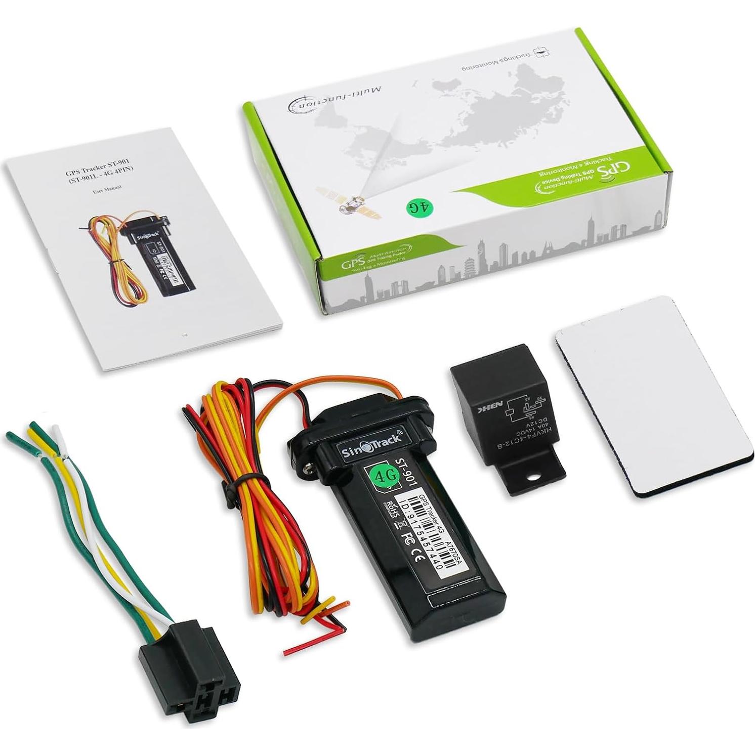 Rastreador GPS 4G SinoTrack ST-901L Impermeable para Vehículos