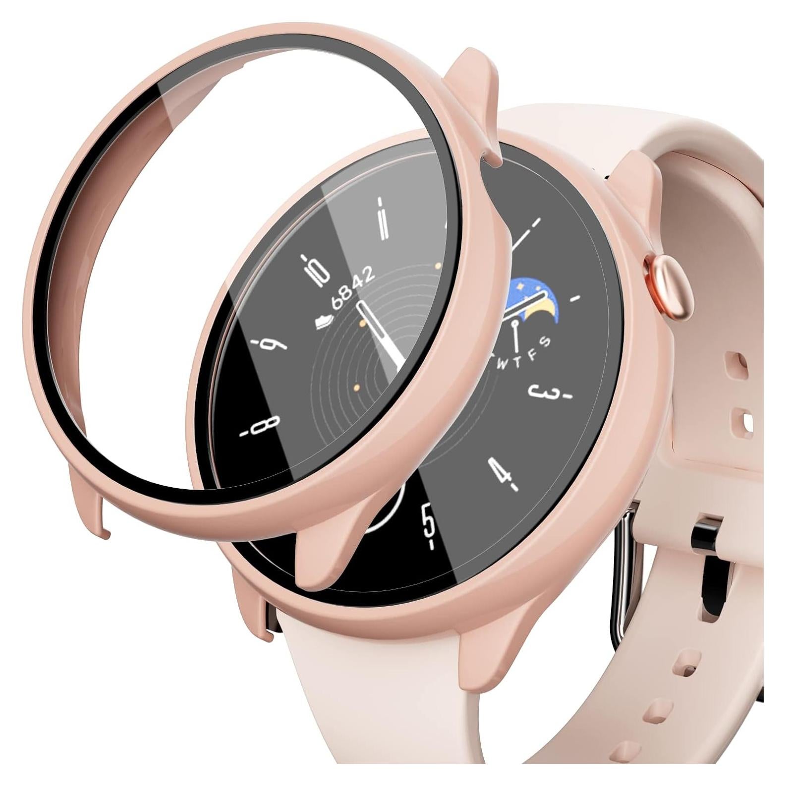 Protector Pantalla Amazfit GTR Mini Rosa - 2 Carcasas PC
