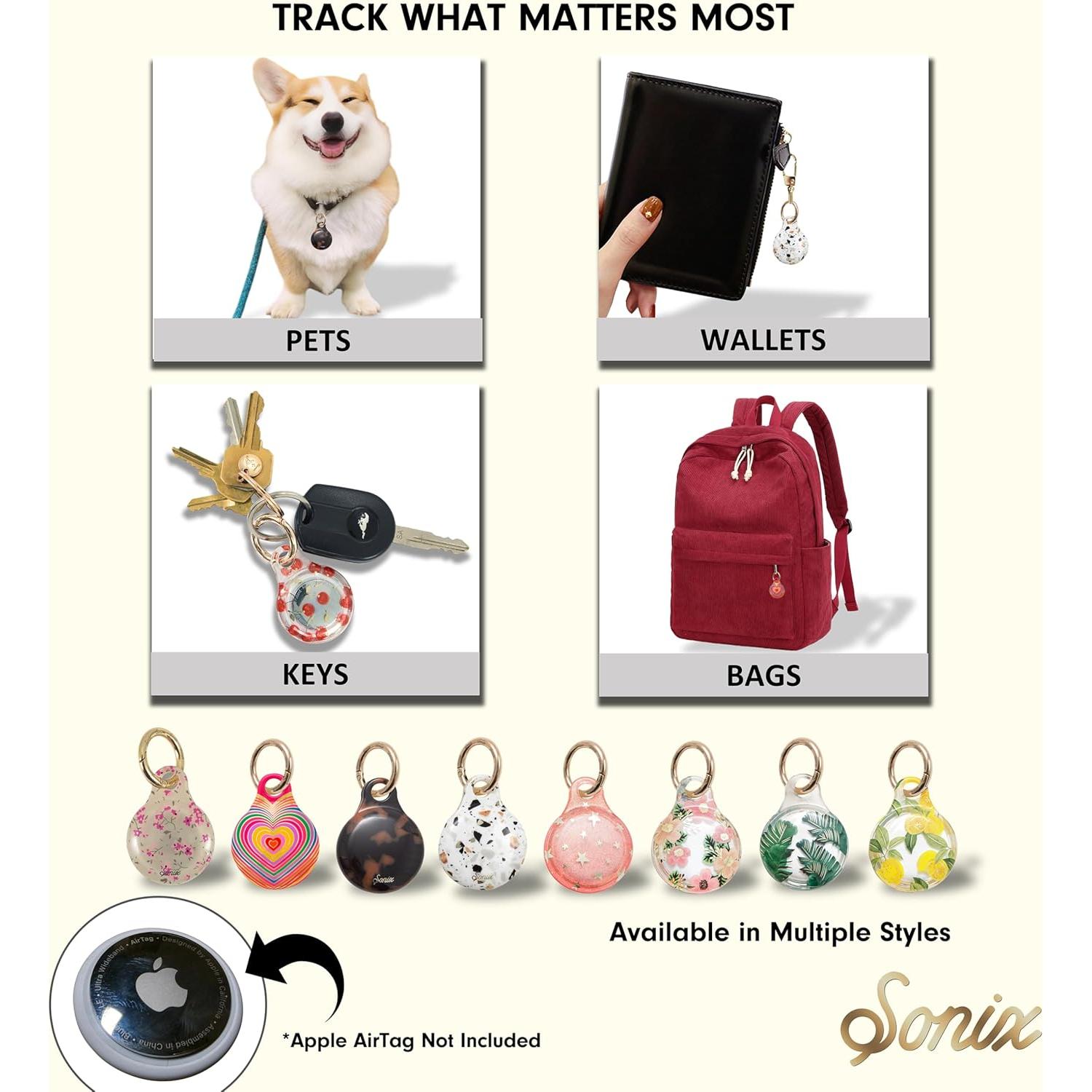 Fundas Sonix para Apple AirTags 2-Pack con llavero