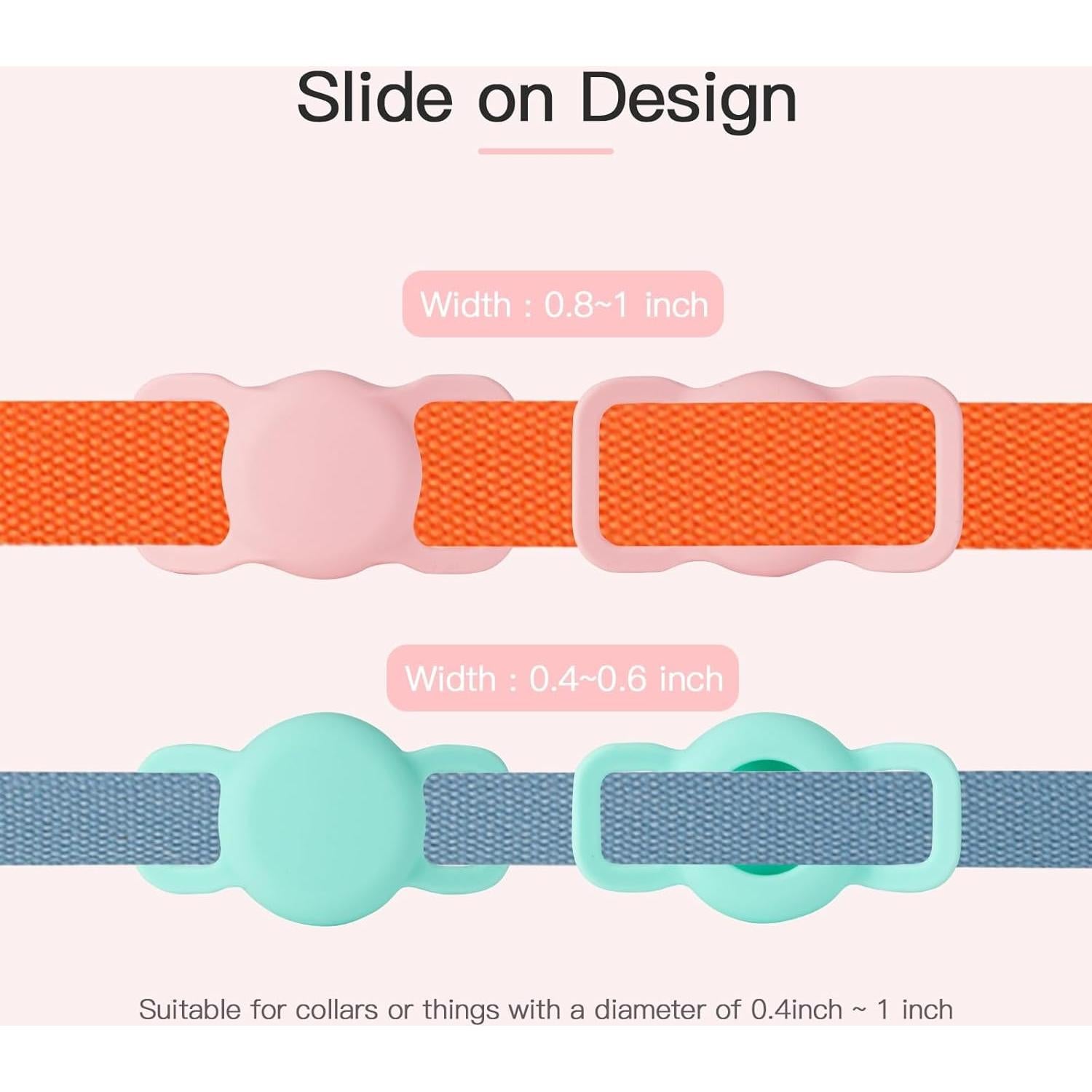 Soporte de Collar para AirTag PuppyDoggy 2 Pack Negro