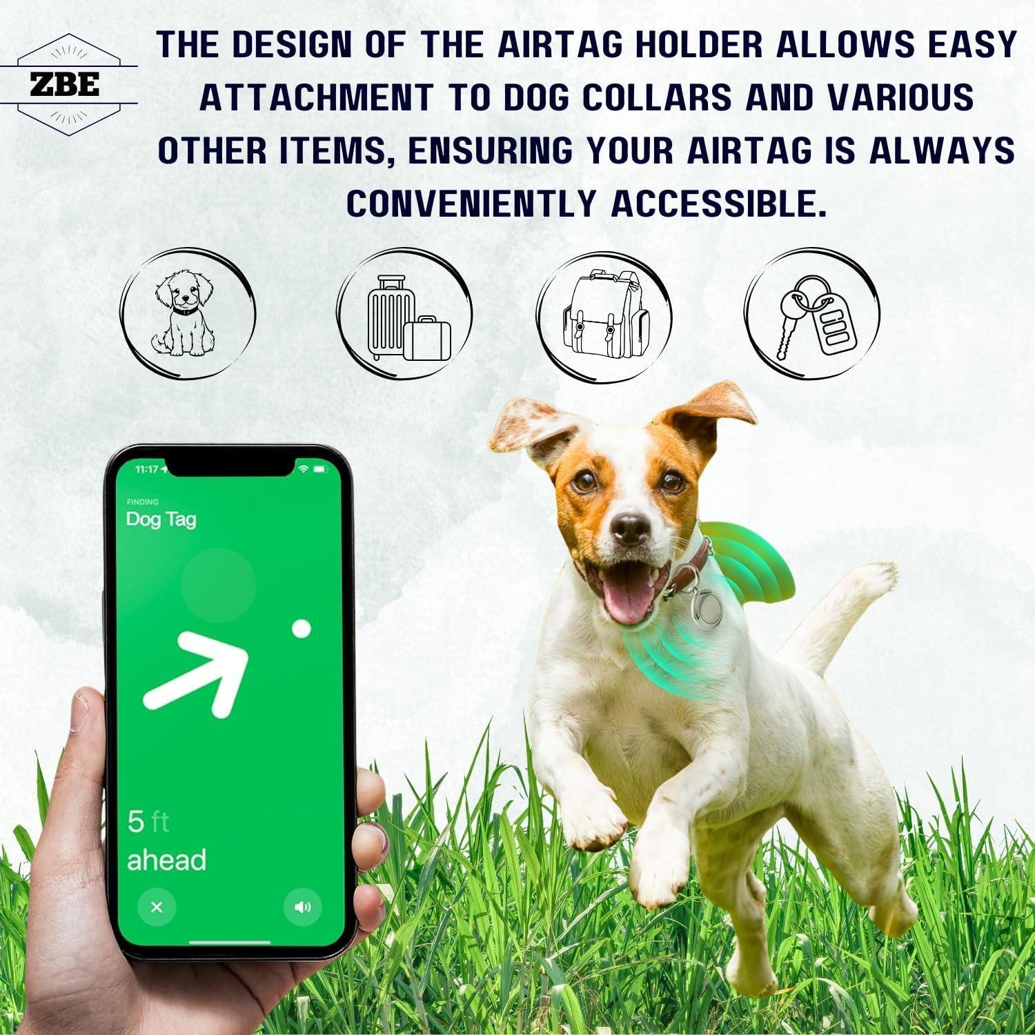 Soporte de Metal ZBE para AirTag - Funda Duradera Negro