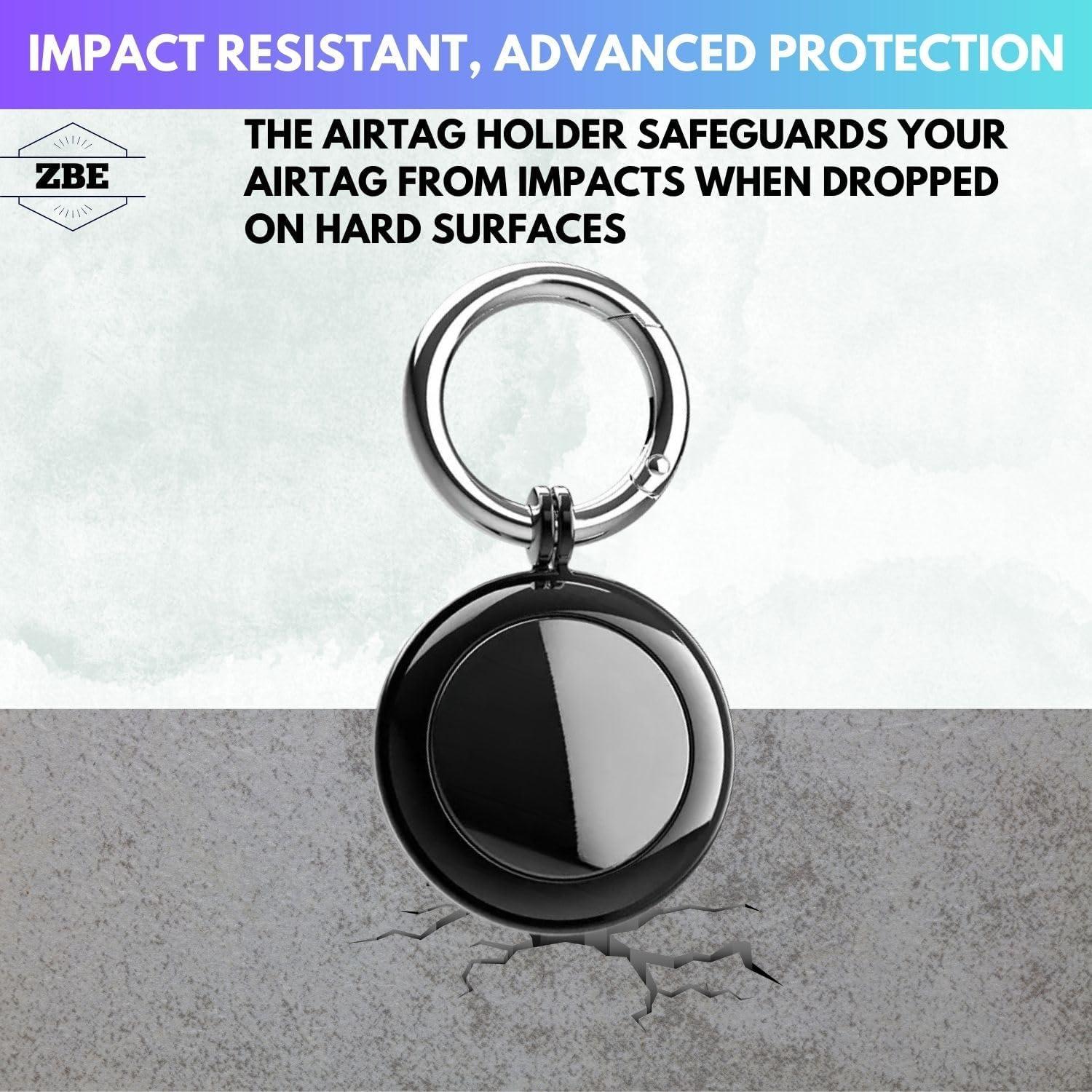 Soporte de Metal ZBE para AirTag - Funda Duradera Negro