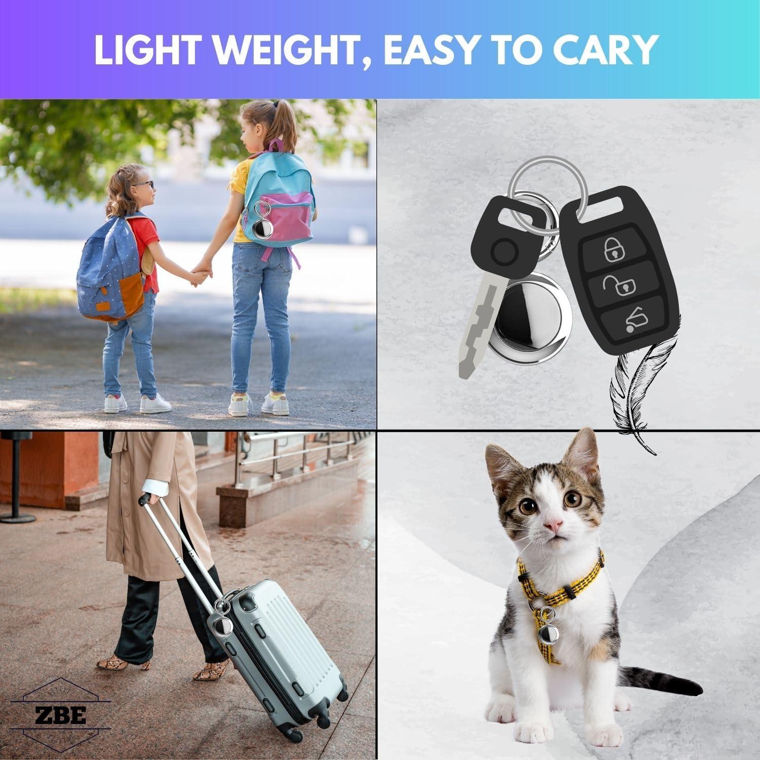 Soporte de Metal ZBE para AirTag - Funda Duradera Negro