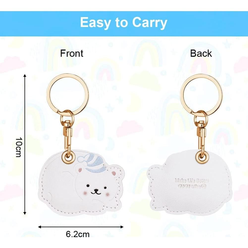 Estuche de cuero PU Ouuze para AirTag 2023 con llavero