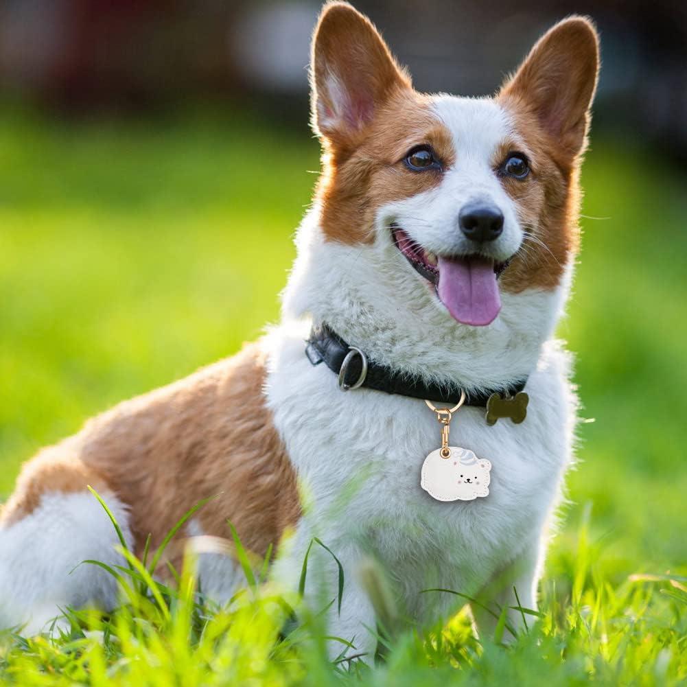 Estuche de cuero PU Ouuze para AirTag 2023 con llavero