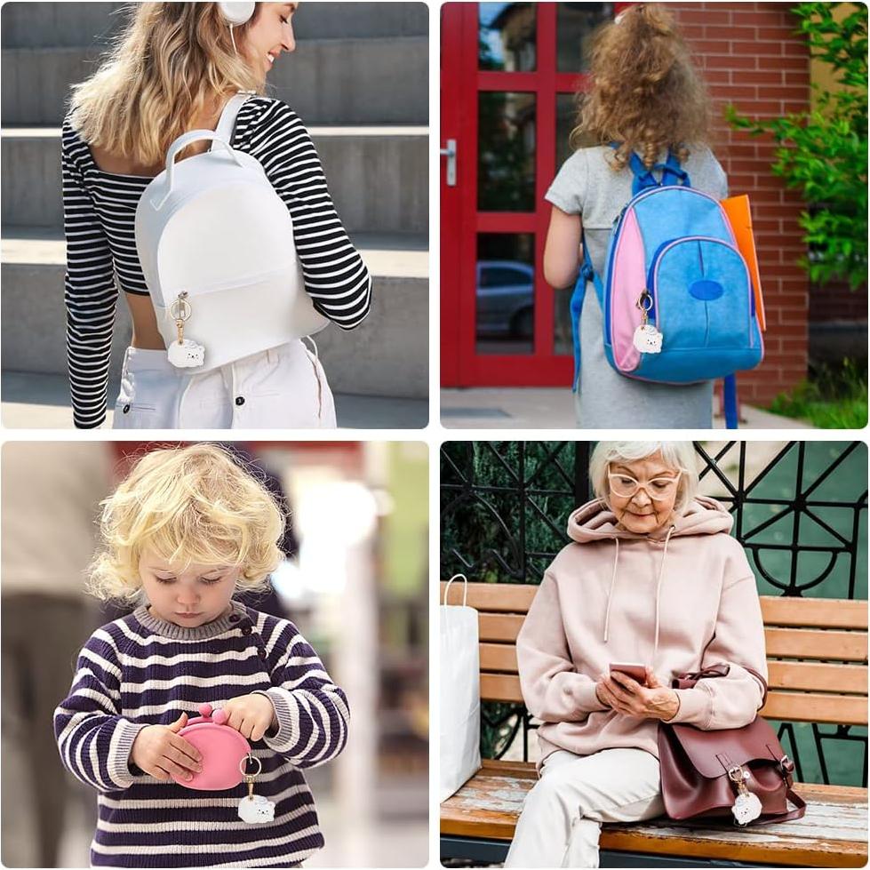 Estuche de cuero PU Ouuze para AirTag 2023 con llavero