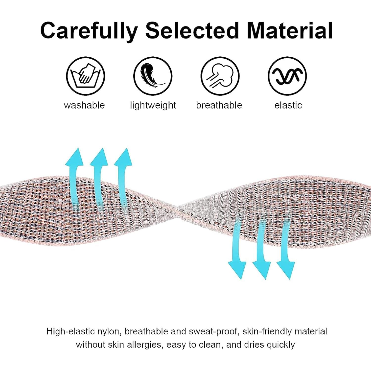 Paquete 2 Pulseras Protectores AirTag Nylon Yiurcy Azul Rosa