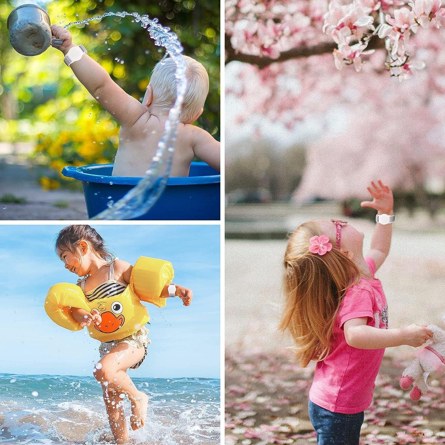 Paquete 2 Pulseras Protectores AirTag Nylon Yiurcy Azul Rosa