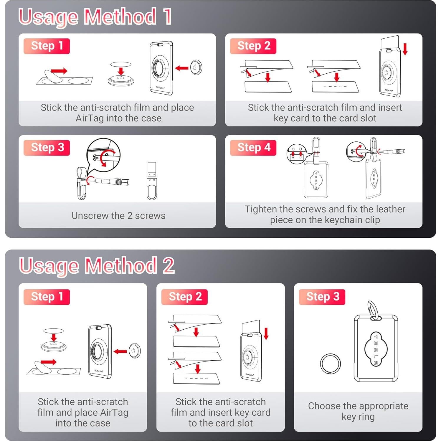 Soporte Tarjeta Clave Tesla PROfezzion Negro - 2 Paquete