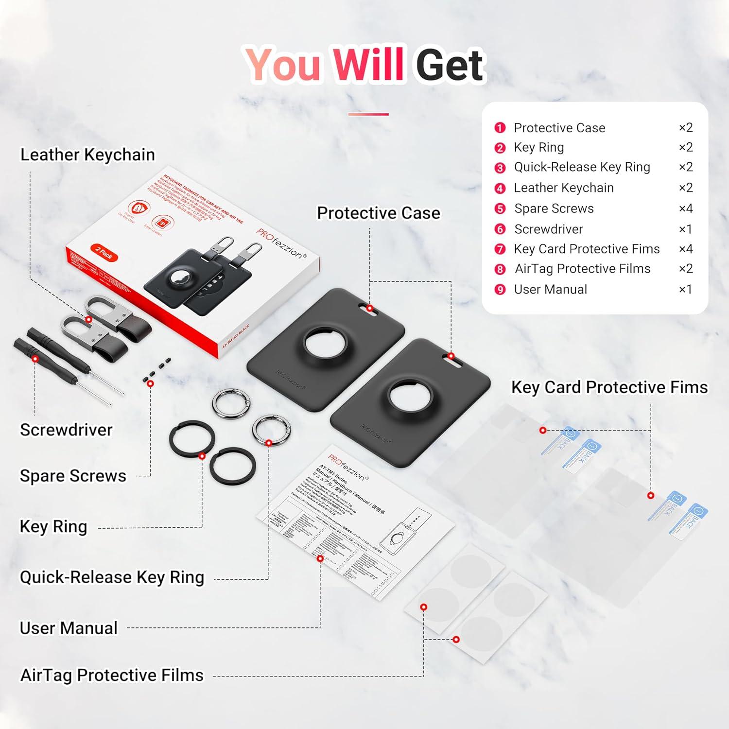 Soporte Tarjeta Clave Tesla PROfezzion Negro - 2 Paquete