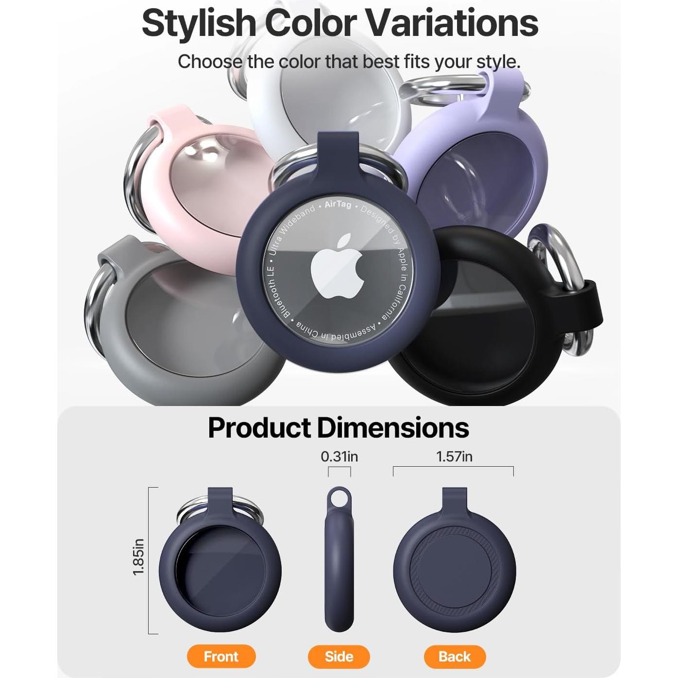 Soporte para llaves AirTag Sinjimoru TPU Azul Marino