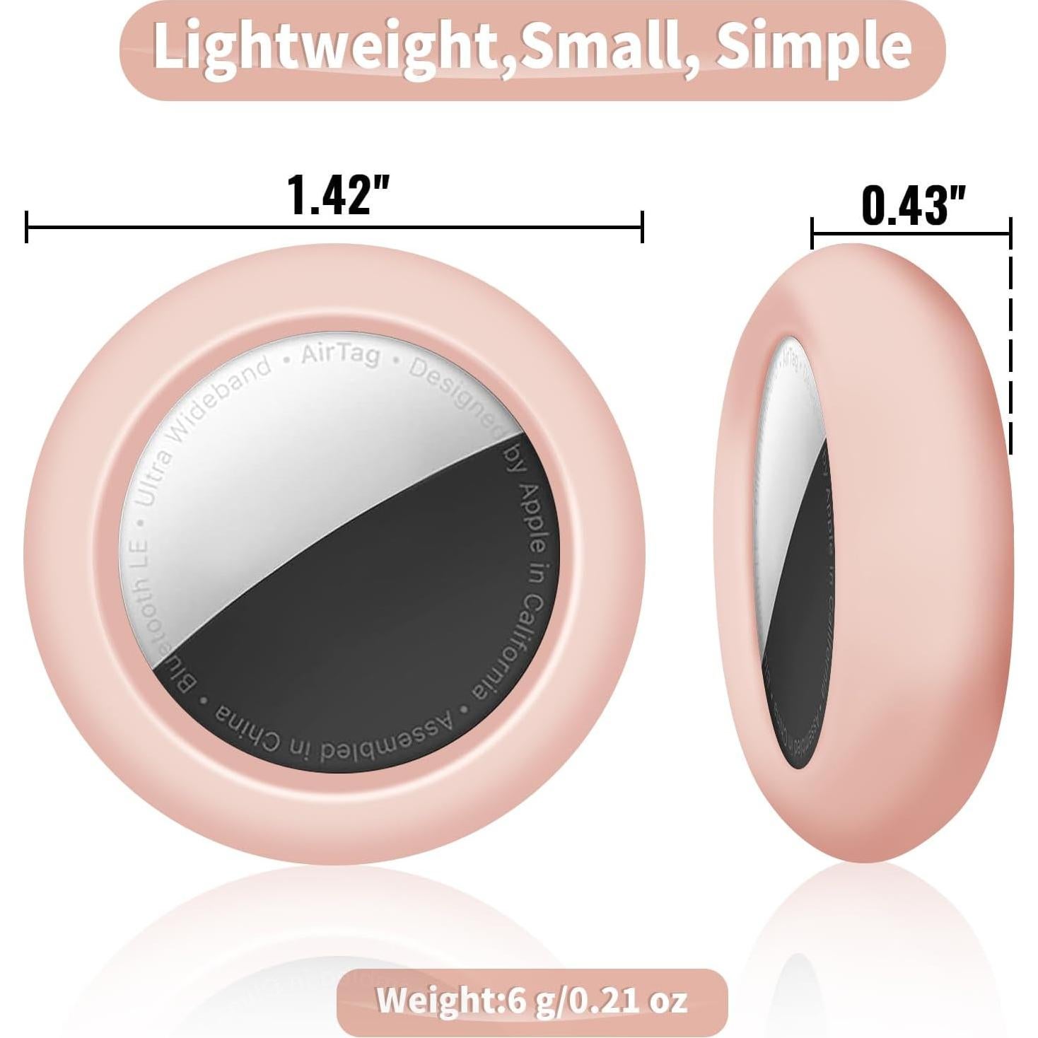 Estuche Adhesivo Rosa 4 Pack para AirTag TEAMOLA