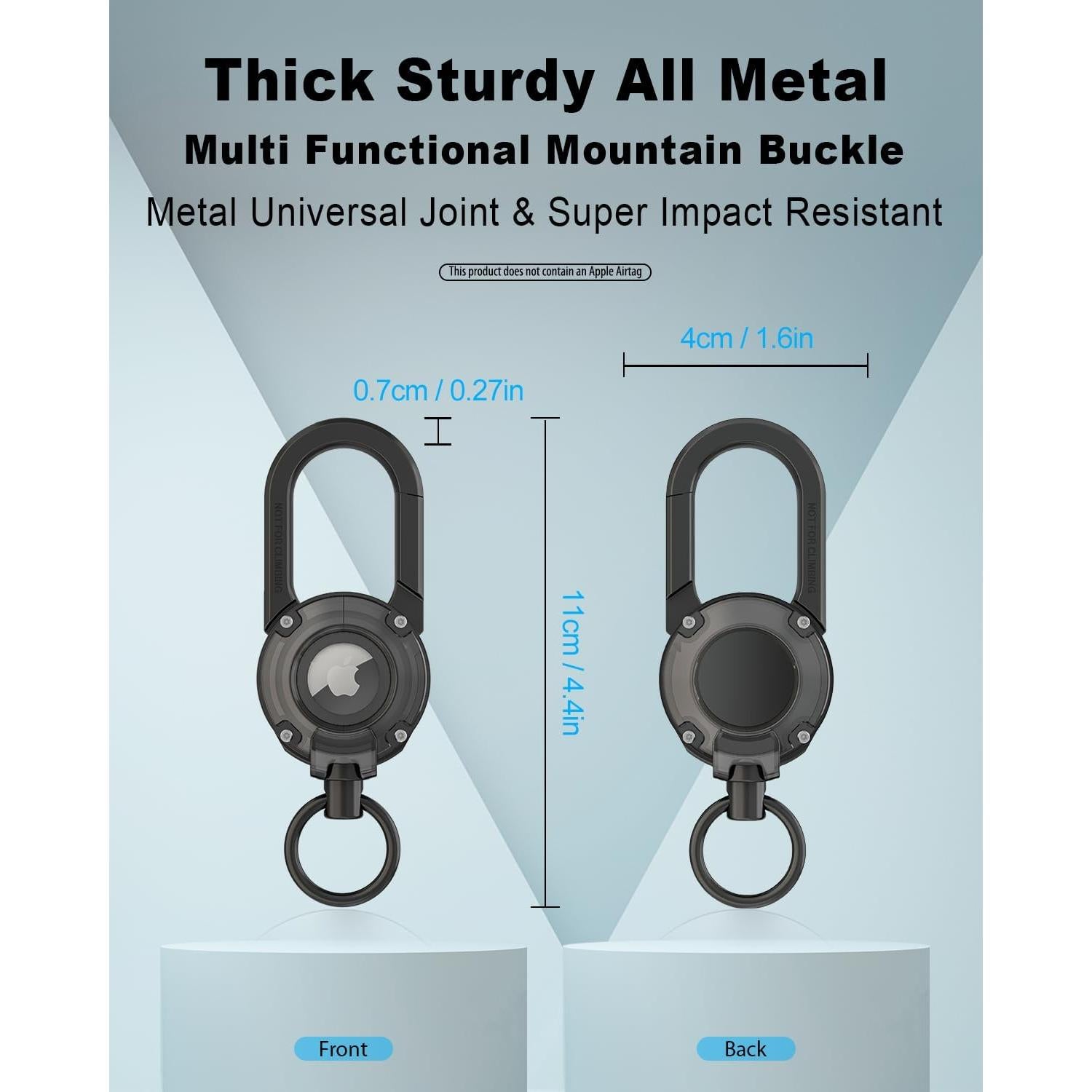 Soporte de Metal SCALLOP para AirTag - Llavero Resistente