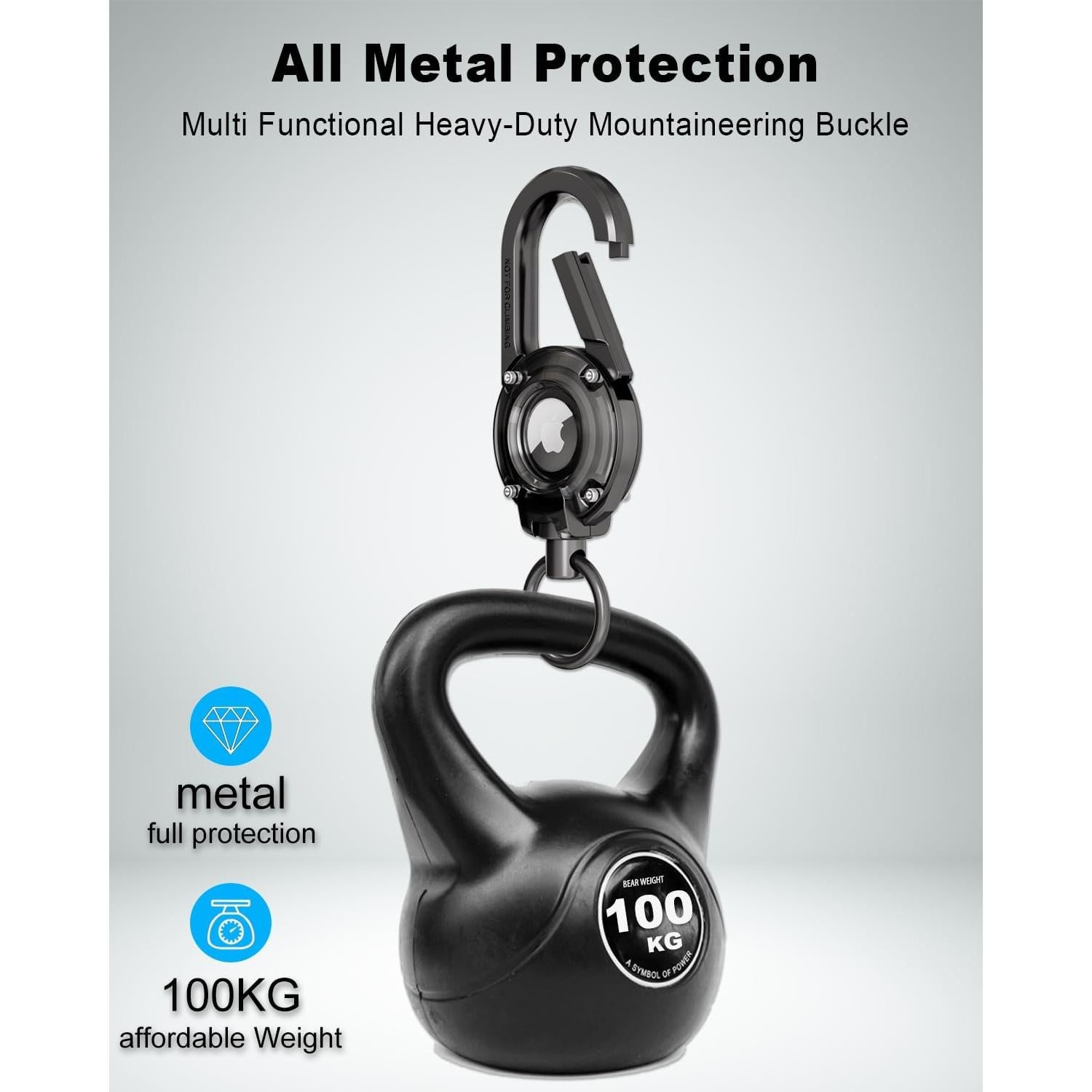 Soporte de Metal SCALLOP para AirTag - Llavero Resistente