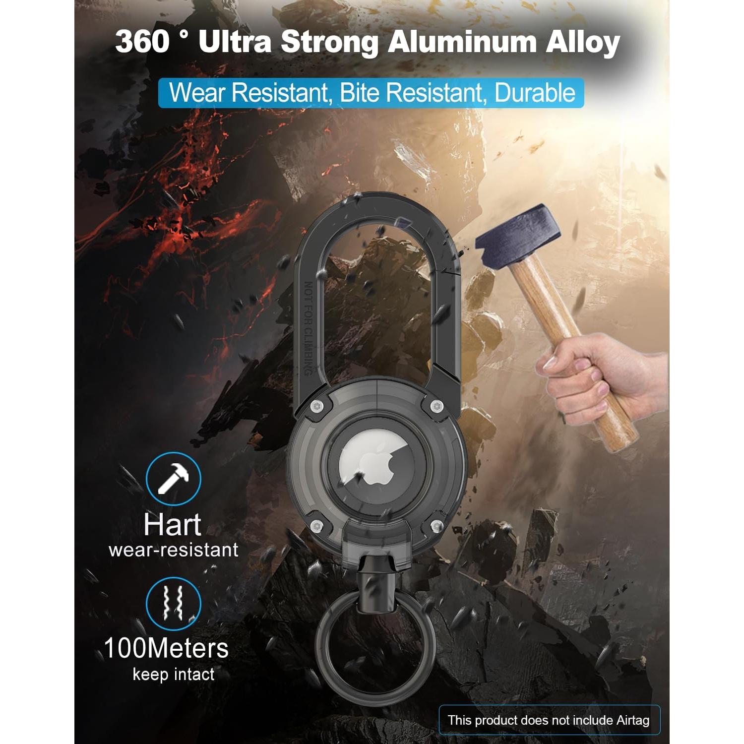 Soporte de Metal SCALLOP para AirTag - Llavero Resistente