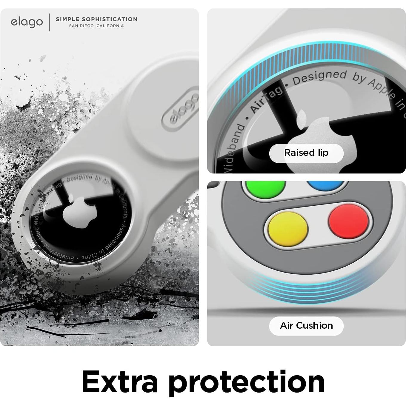 Funda Llavero elago W5 para Apple AirTags - Gris Claro