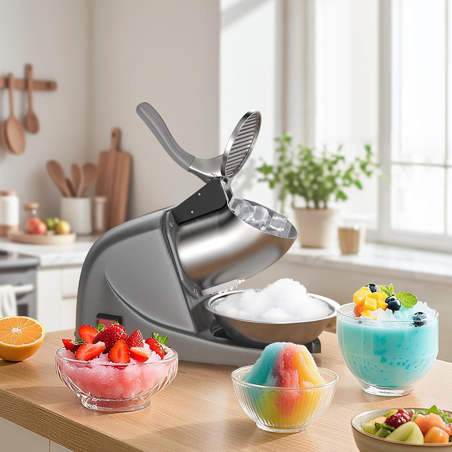 Máquina de Hielo Raspado OKF 380W 130kg/h Plata