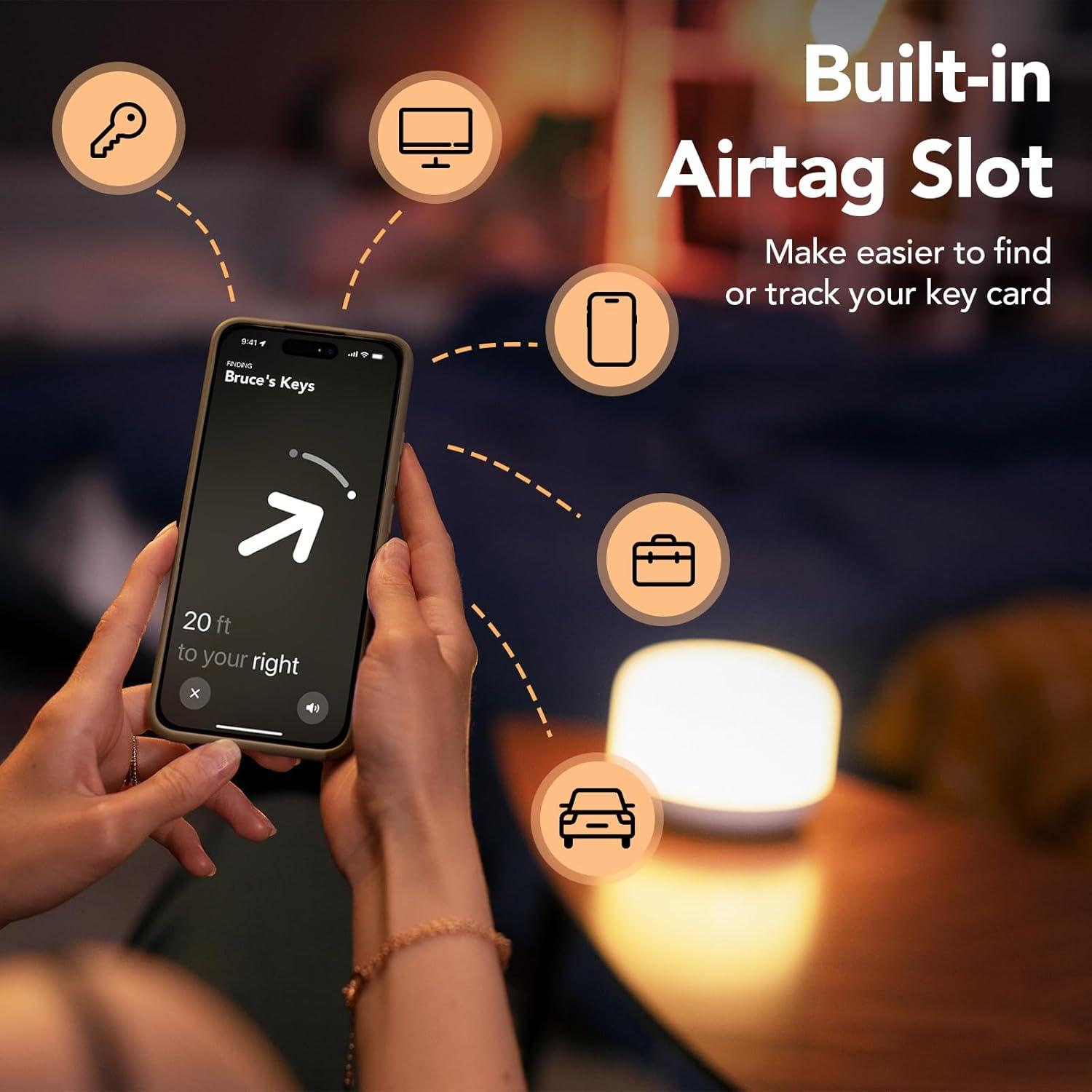 Soporte Tarjeta Clave SPGUARD para Tesla con Ranura AirTag