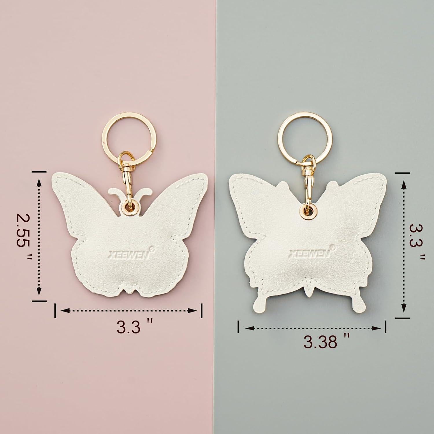 Juego de 2 Sujetadores de Llave XEEWEN para AirTag Mariposa