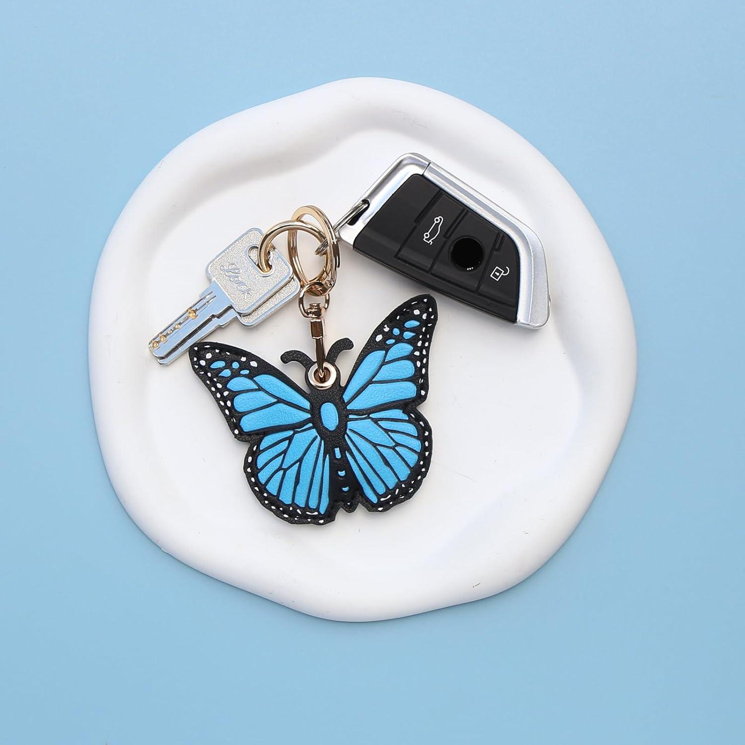 Juego de 2 Sujetadores de Llave XEEWEN para AirTag Mariposa