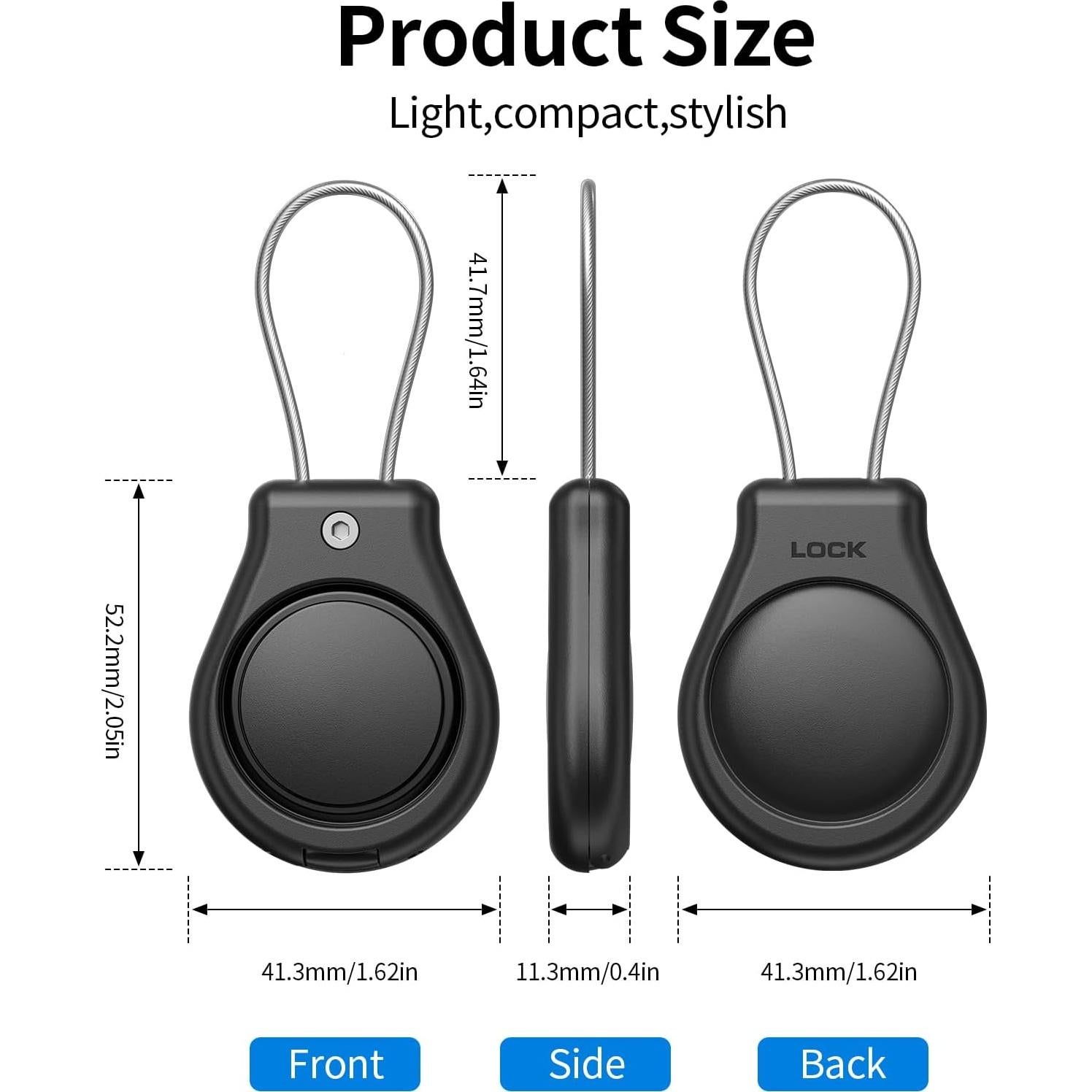 Paquete de 4 Fundas Impermeables Geyrut para Apple AirTag