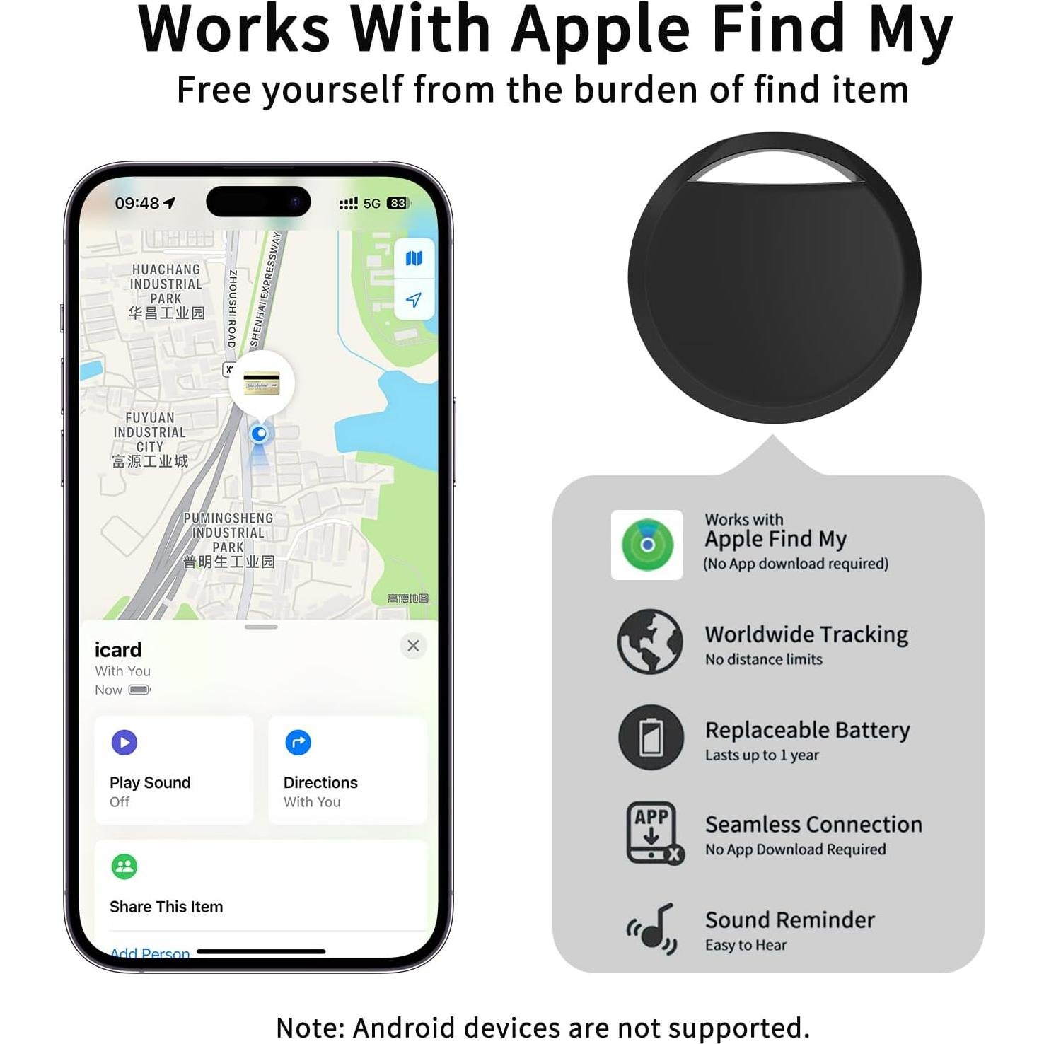 Etiquetas Inteligentes Bluetooth MOR GOLF Air Tracker - Paquete de 4